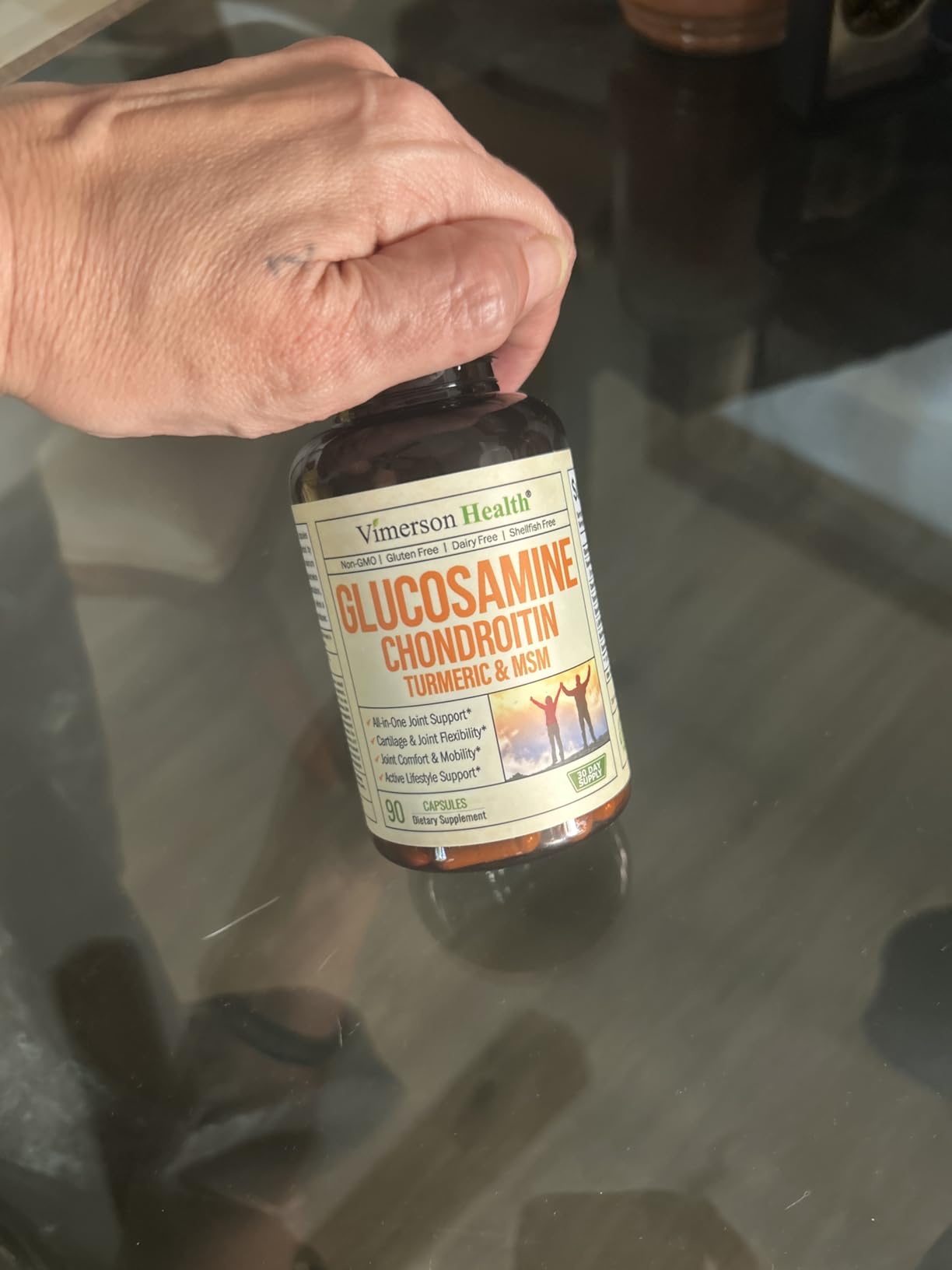 Glucosamine Chondroitin MSM Joint Support Supplement for Women and Men with Glucosamine Sulfate 1500 mg, Chondroitin and MSM for Cartilage, Joint Health and Flexibility - 90 Capsules customer photo 1