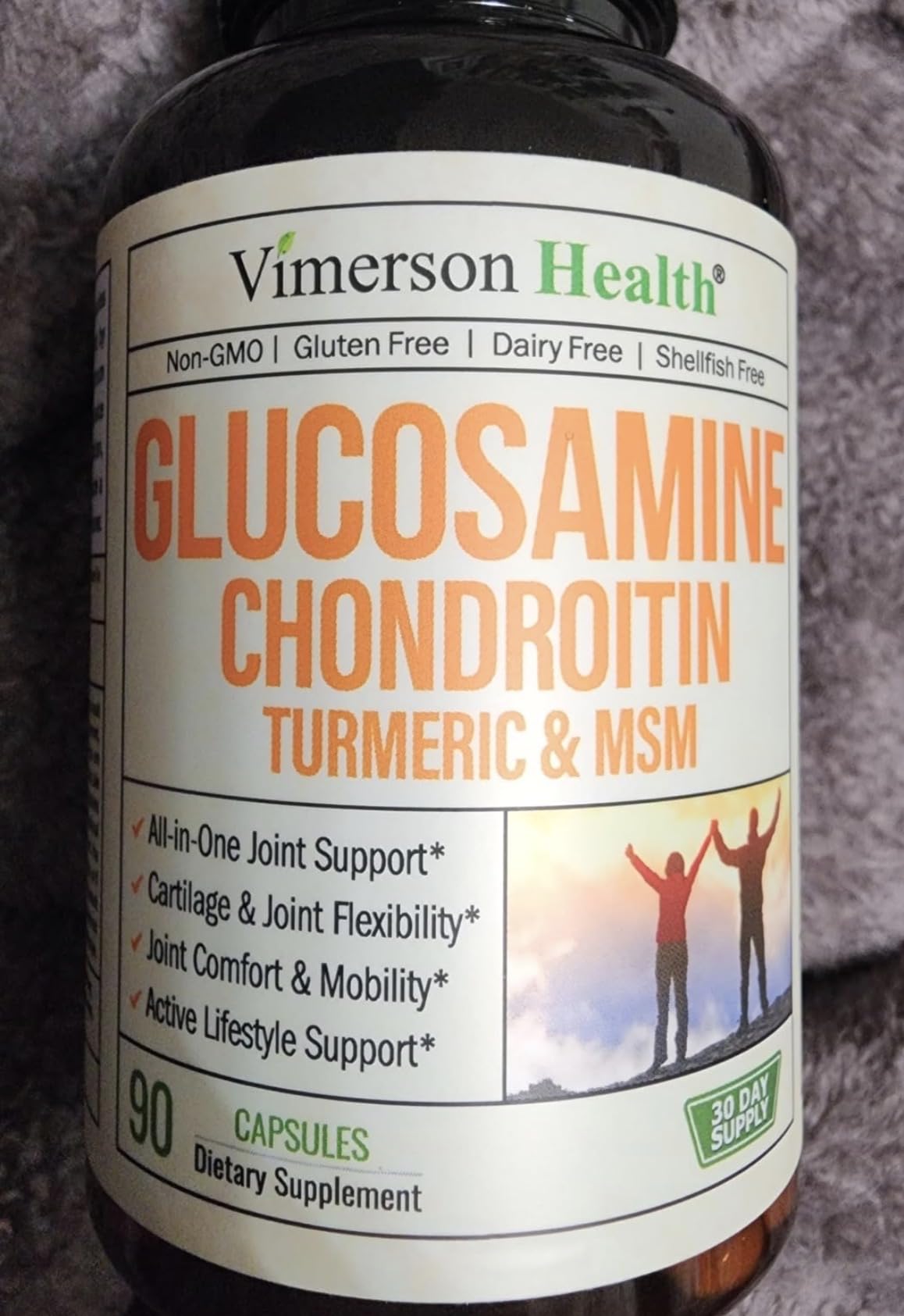 Glucosamine Chondroitin MSM Joint Support Supplement for Women and Men with Glucosamine Sulfate 1500 mg, Chondroitin and MSM for Cartilage, Joint Health and Flexibility - 90 Capsules customer photo 2