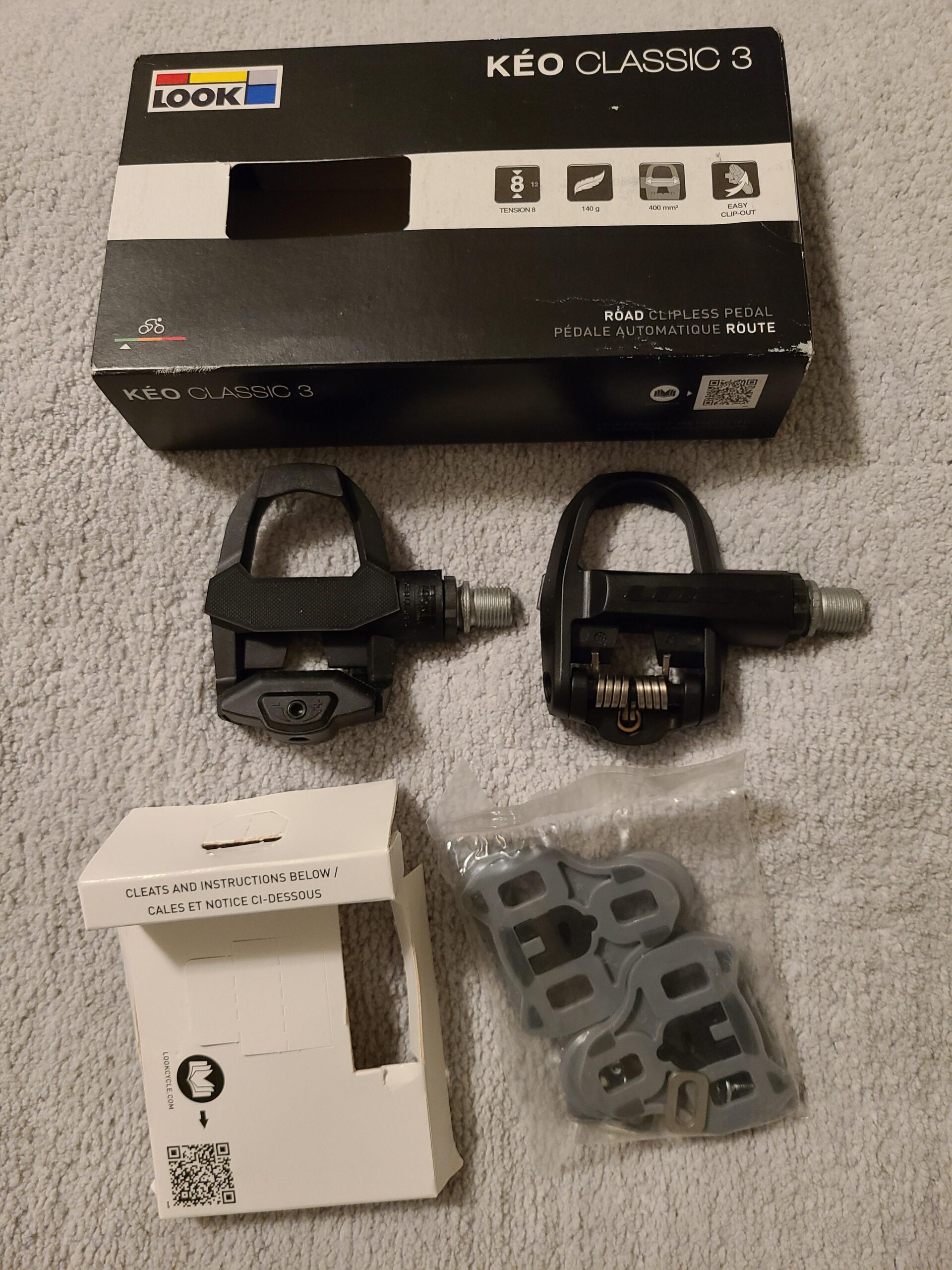 LOOK Cycle Bicycle Pedals, Keo Classic 3 Plus Clipless Pedals, 400 Mm Squared Platform Area Easily Adjustable Tension Composite Body Material Chromoly Spindle customer photo 1