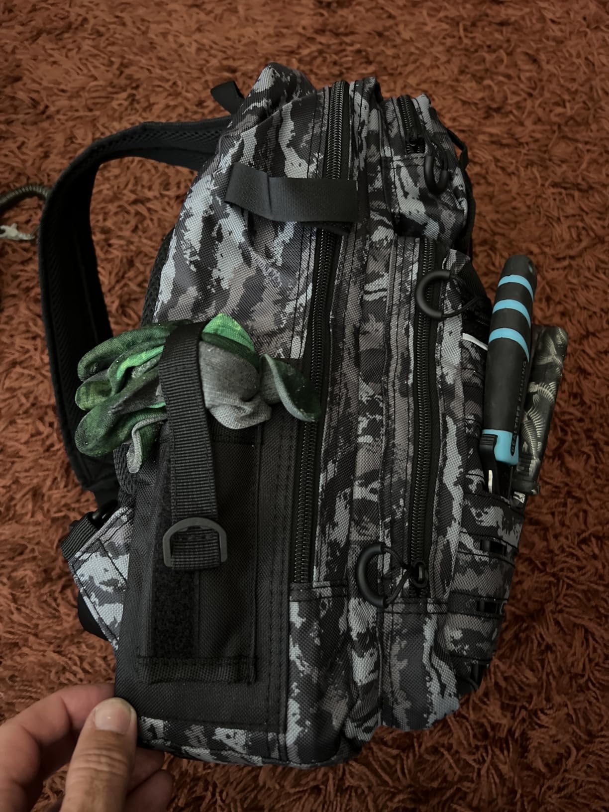 Piscifun Fishing Backpack Tackle Bag with 2 Rod Holders, Multi-Compartment Storage, MOLLE System, Water-Resistant Lightweight Outdoor Pack customer photo 1