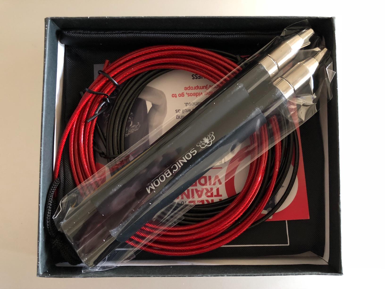 Epitomie Fitness Sonic Boom M2 High Speed Jump Rope - Patent Pending Self-Locking, Screw-Free Design - Weighted, 360 Degree Spin, Silicone Grip with 2 Speed Rope Cables customer photo 2