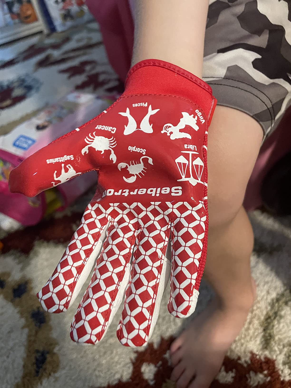 Seibertron Pro 3.0 Twelve Constellations Elite Ultra-Stick Football Receiver Gloves | Super Sticky Grip for Youth Kids Boys 8-12 Girls & Adult Men & Women customer photo 2