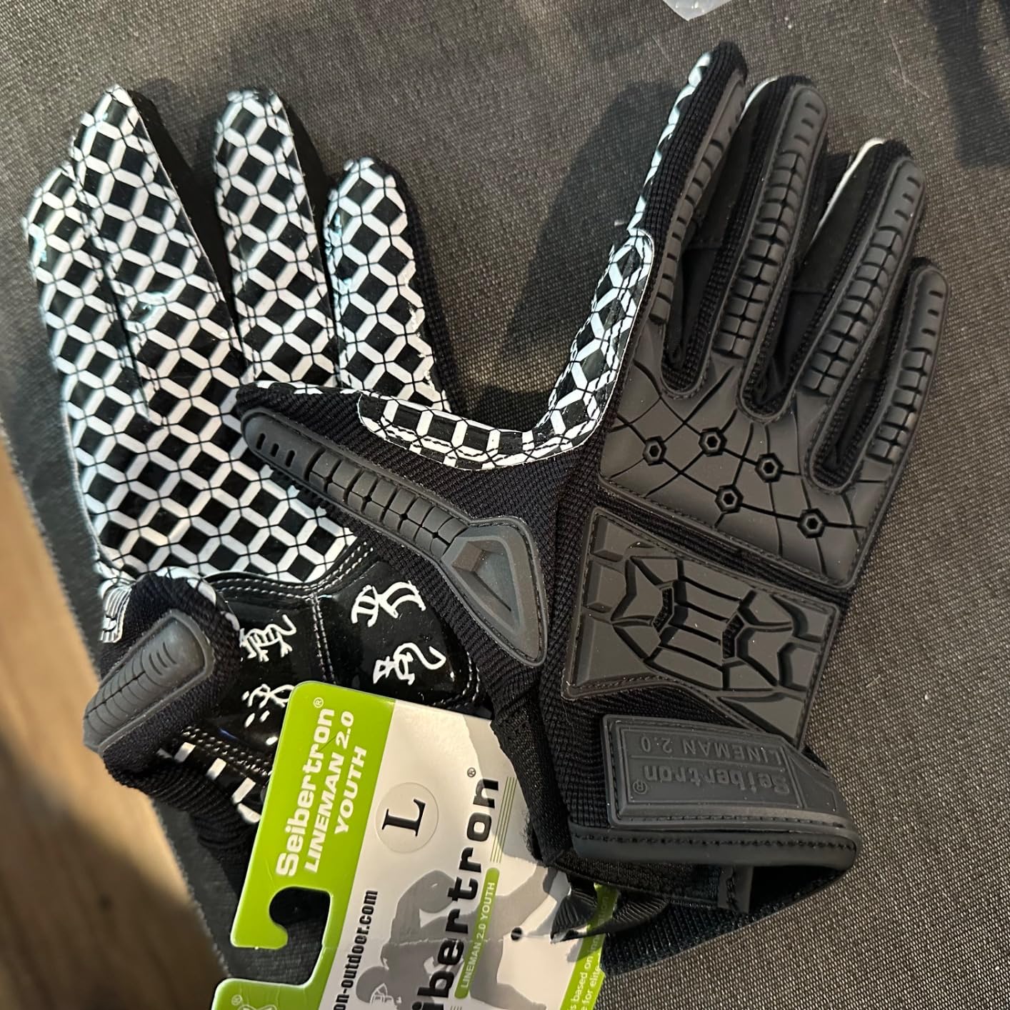 Seibertron Lineman 2.0 Padded Palm Football Receiver Gloves customer photo 1
