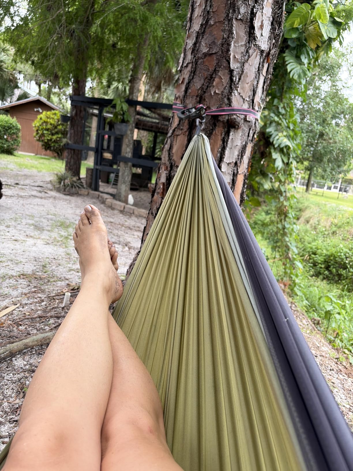 Covacure Camping Hammock - Lightweight Double Hammock, Hold Up to 772lbs, Portable Hammocks for Indoor, Outdoor, Hiking, Camping, Backpacking, Travel, Backyard, Beach (Black) customer photo 1