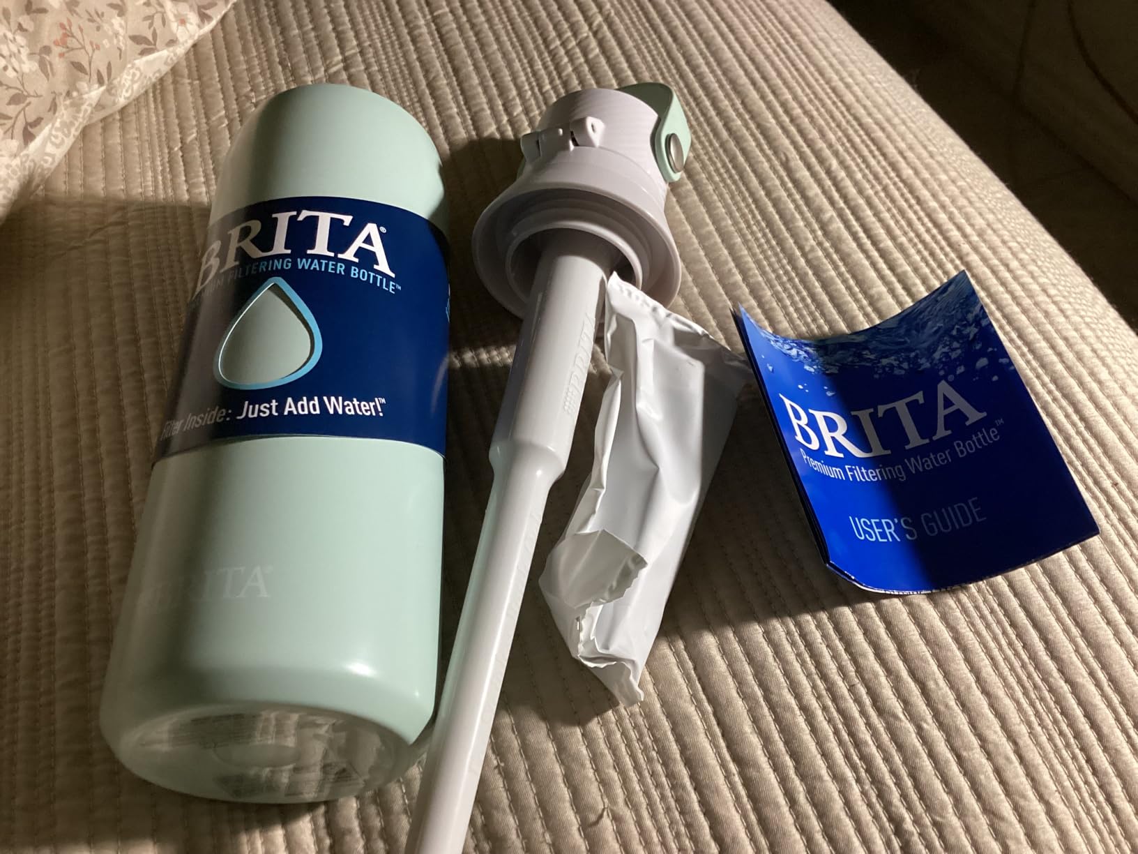 Brita Stainless Steel Premium Filtering Water Bottle, BPA-Free, Reusable, Insulated, Replaces 300 Plastic Water Bottles, Filter Lasts 2 Months or 40 Gallons, Includes 1 Filter, Glacier - 20 oz customer photo 2