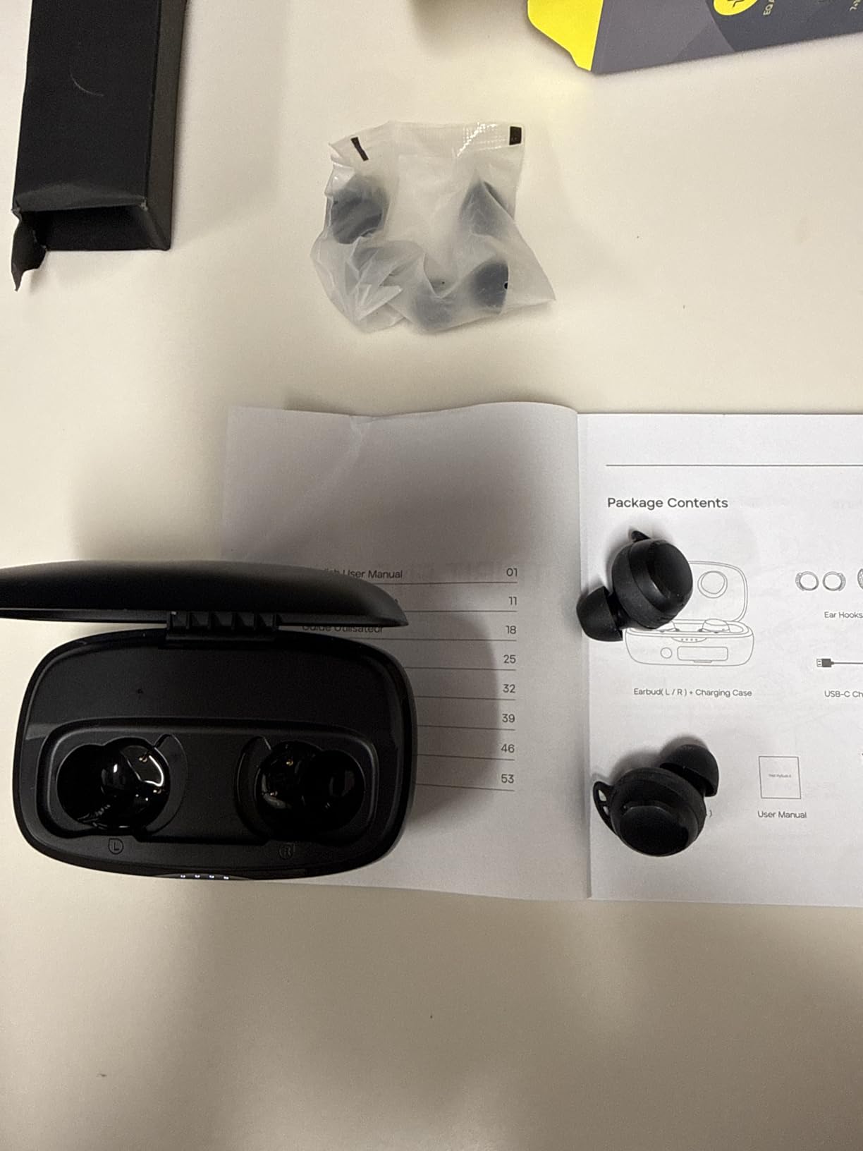 Tribit Wireless Earbuds, 110H Playtime Bluetooth 5.3 IPX8 Waterproof Touch Control True Wireless Bluetooth Earbuds with Mic Earphones in-Ear Deep Bass Built-in Mic Bluetooth Headphones, FlyBuds 3 customer photo 2