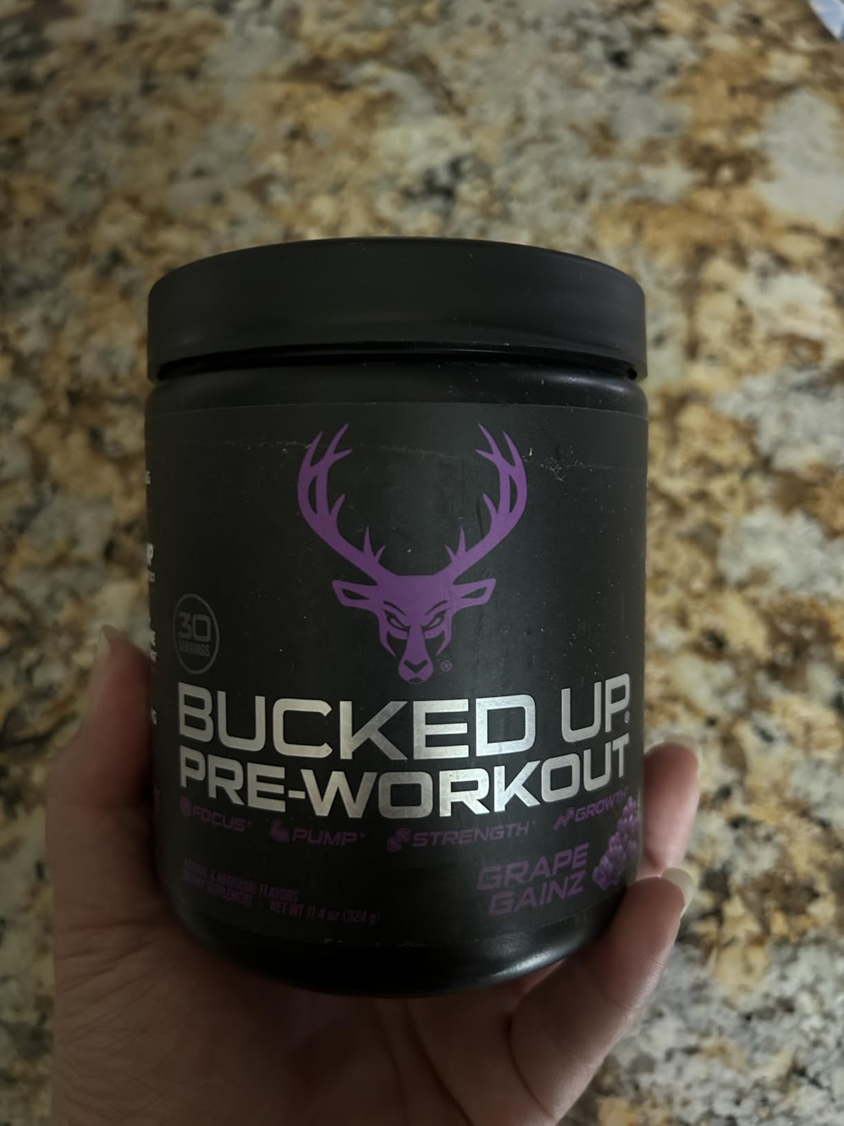 Bucked Up Pre Workout 6 Grams Citrulline, 2 Grams Beta Alanine, and 3 Other Registered Trademarked Ingredients, Grape customer photo 1