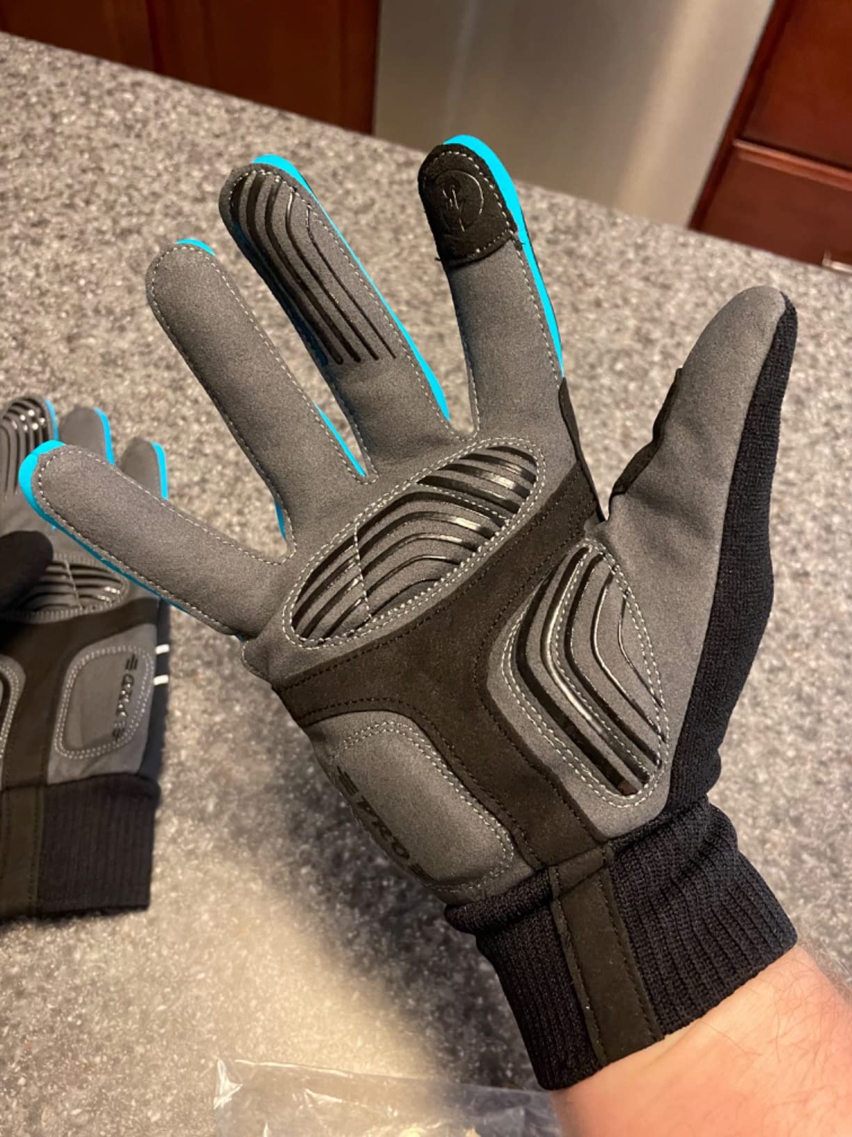 Souke Sports Winter Cycling Gloves Men Women, Touch Screen Padded Bike Glove Water Resistant Windproof Warm Anti-Slip for Running, Biking, Workout customer photo 2