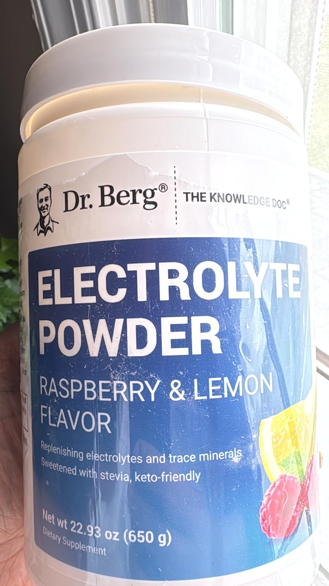 Dr. Berg Zero Sugar Hydration Keto Electrolyte Powder - Enhanced w/ 1000 mg of Potassium & Real Pink Himalayan Salt - Raspberry & Lemon Flavor Hydration Drink Supplement, 100 Servings customer photo 1