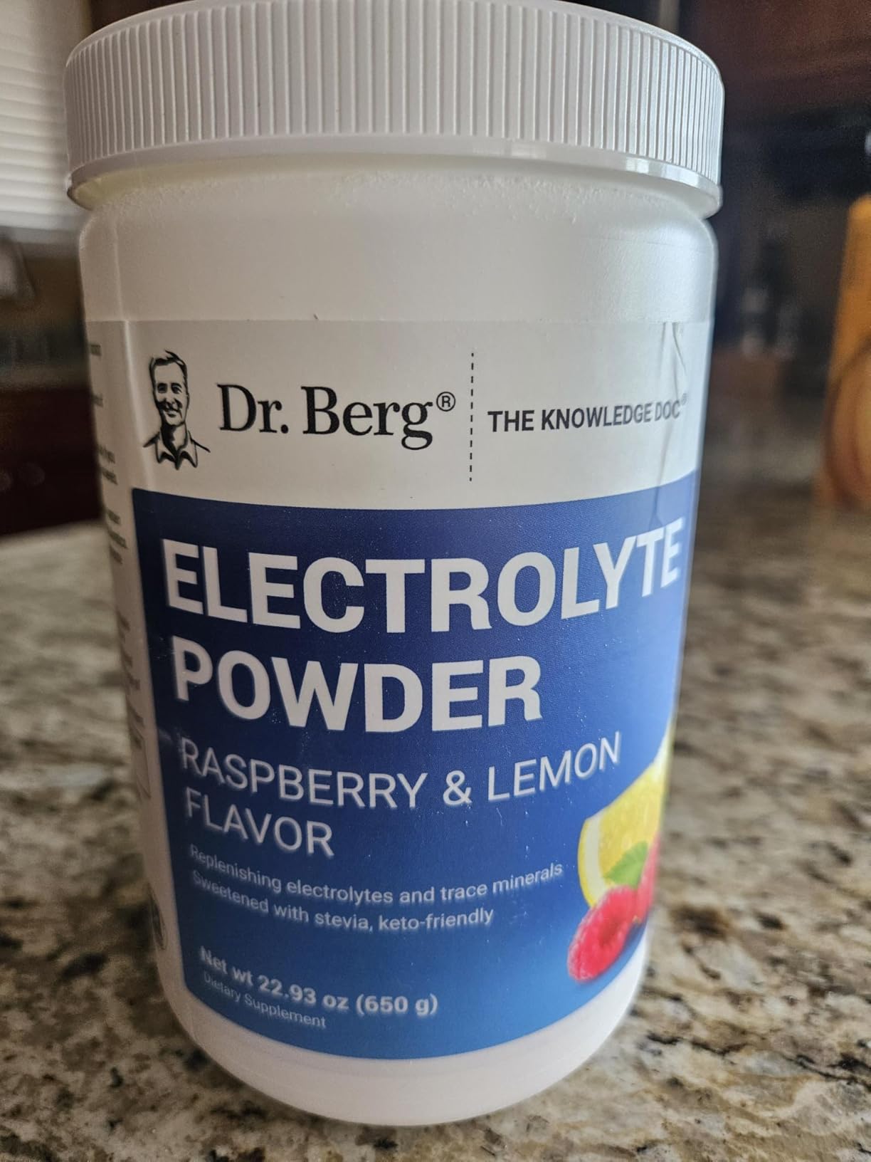 Dr. Berg Zero Sugar Hydration Keto Electrolyte Powder - Enhanced w/ 1000 mg of Potassium & Real Pink Himalayan Salt - Raspberry & Lemon Flavor Hydration Drink Supplement, 100 Servings customer photo 2