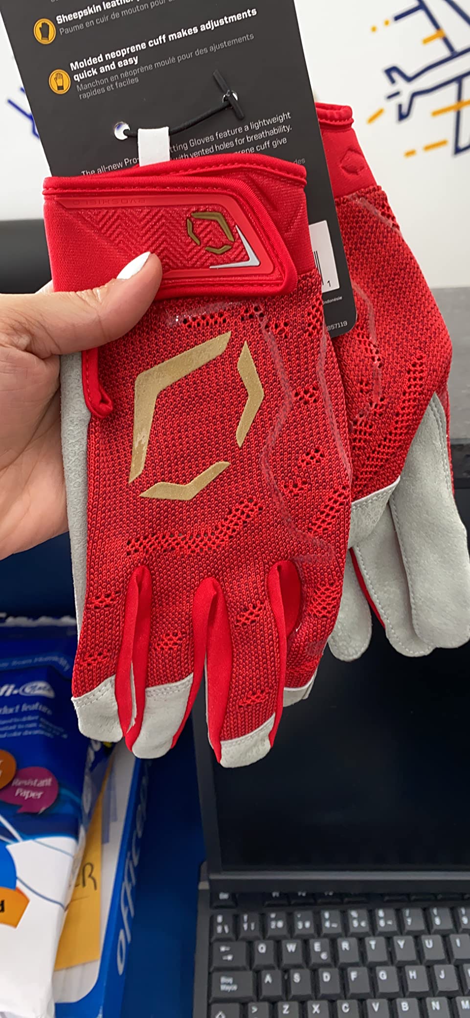 EvoShield Pro-SRZ Batting Gloves - Adult and Youth Sizes customer photo 2