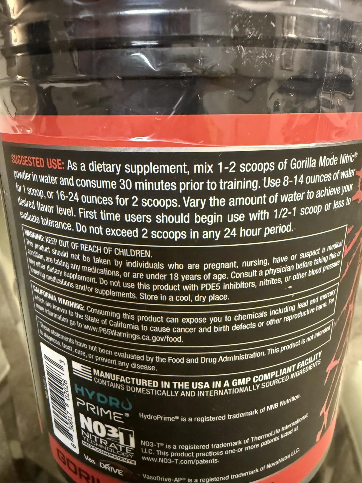 Gorilla Mode Nitric Upgraded Stimulant Free Pre-Workout - Best Tasting and Most Effective Stimulant Free Pre-Workout/Massive Pumps, Vasodilation, Power / 768 Grams (Rocket Frost) customer photo 1