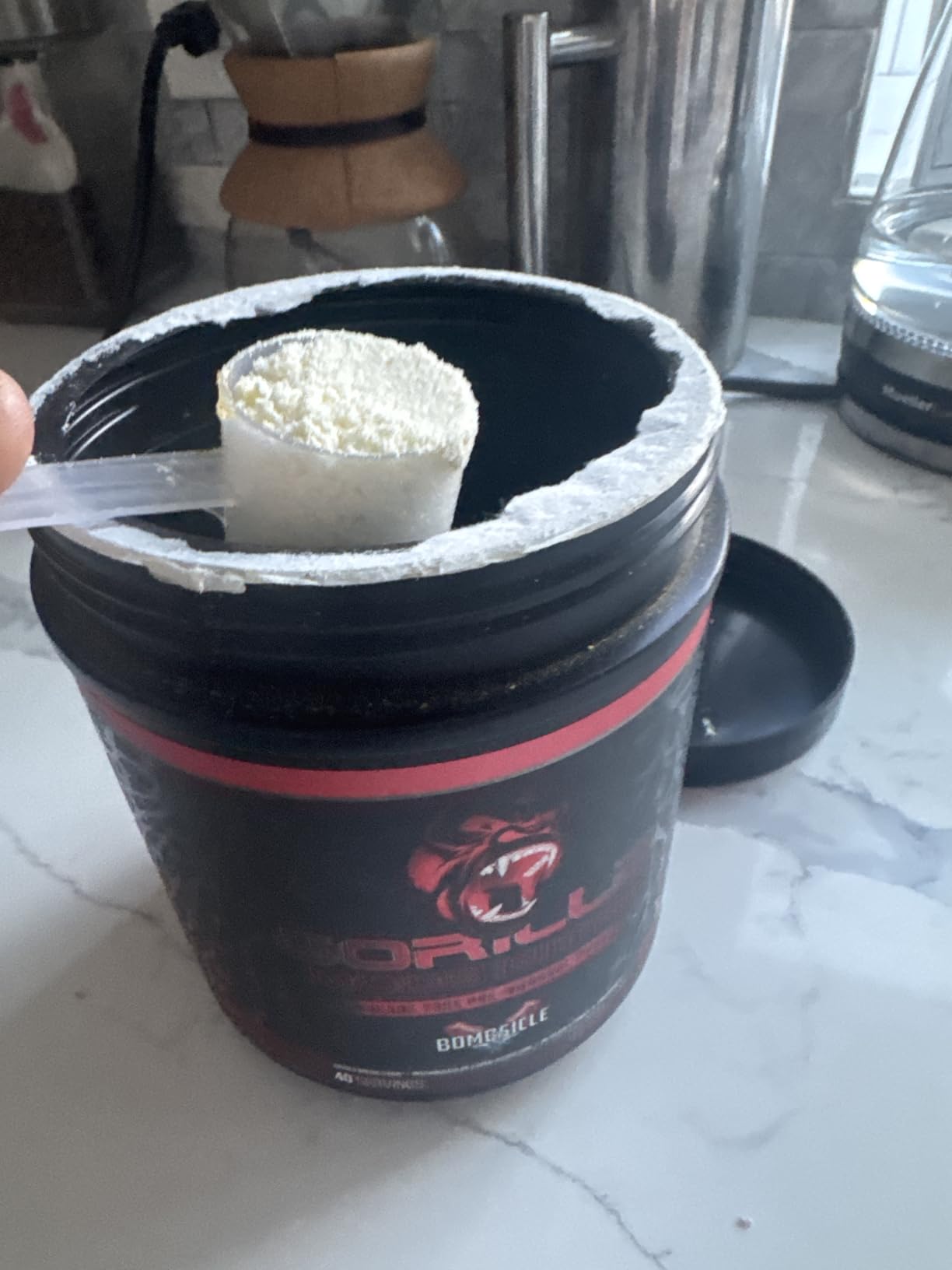 Gorilla Mode Nitric Upgraded Stimulant Free Pre-Workout - Best Tasting and Most Effective Stimulant Free Pre-Workout/Massive Pumps, Vasodilation, Power / 768 Grams (Rocket Frost) customer photo 2