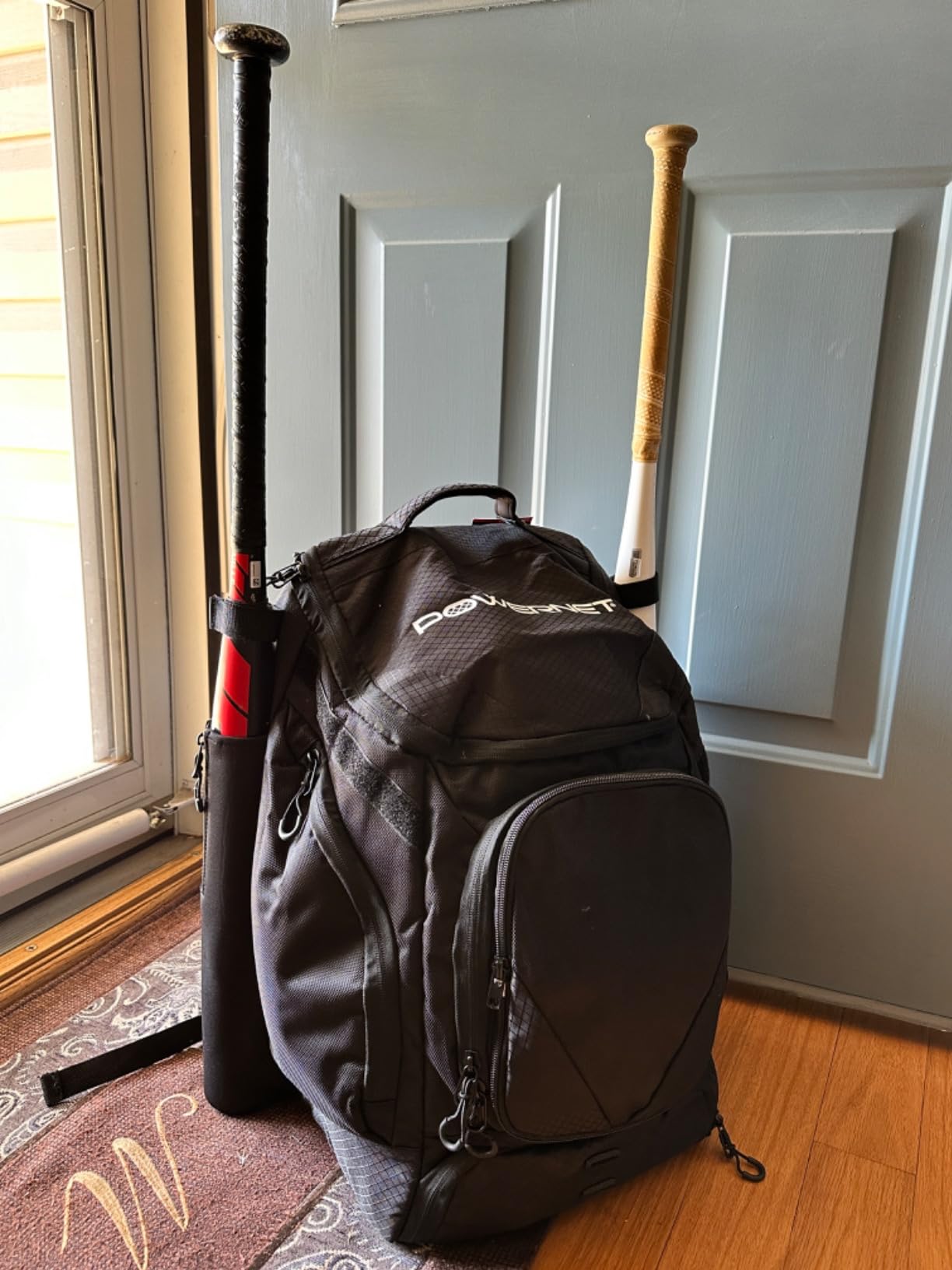 PowerNet Surge Softball Baseball Bag, Dual Bat & Gear Travel Backpack, Baseball Equipment Bat Bag with Dugout Fence Hooks & Cleat Pocket customer photo 1