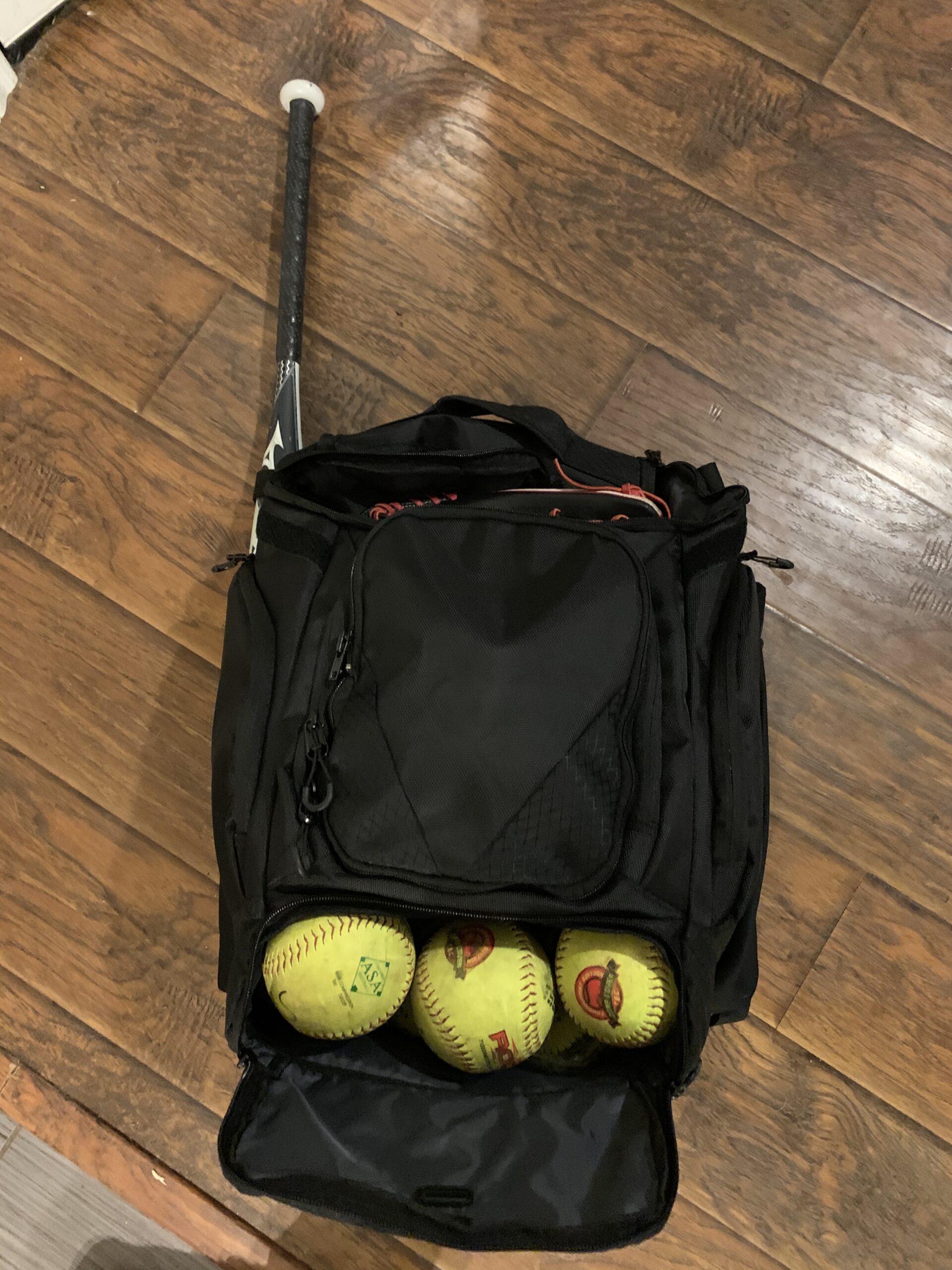 PowerNet Surge Softball Baseball Bag, Dual Bat & Gear Travel Backpack, Baseball Equipment Bat Bag with Dugout Fence Hooks & Cleat Pocket customer photo 2