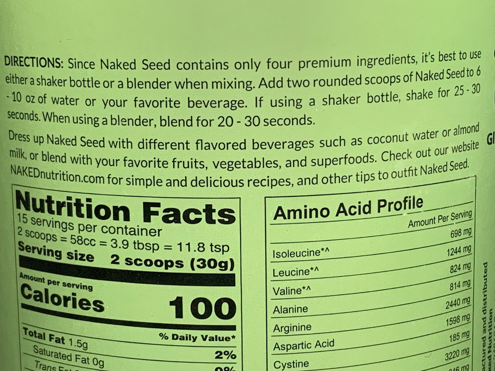 Naked Seed - 4 Seed Protein Powder, Only 4 Ingredients - Chia, Watermelon, Sunflower and Pumpkin Seed - Gluten-Free, Soy Free, Vegan, No GMOs (15 Servings) customer photo 1