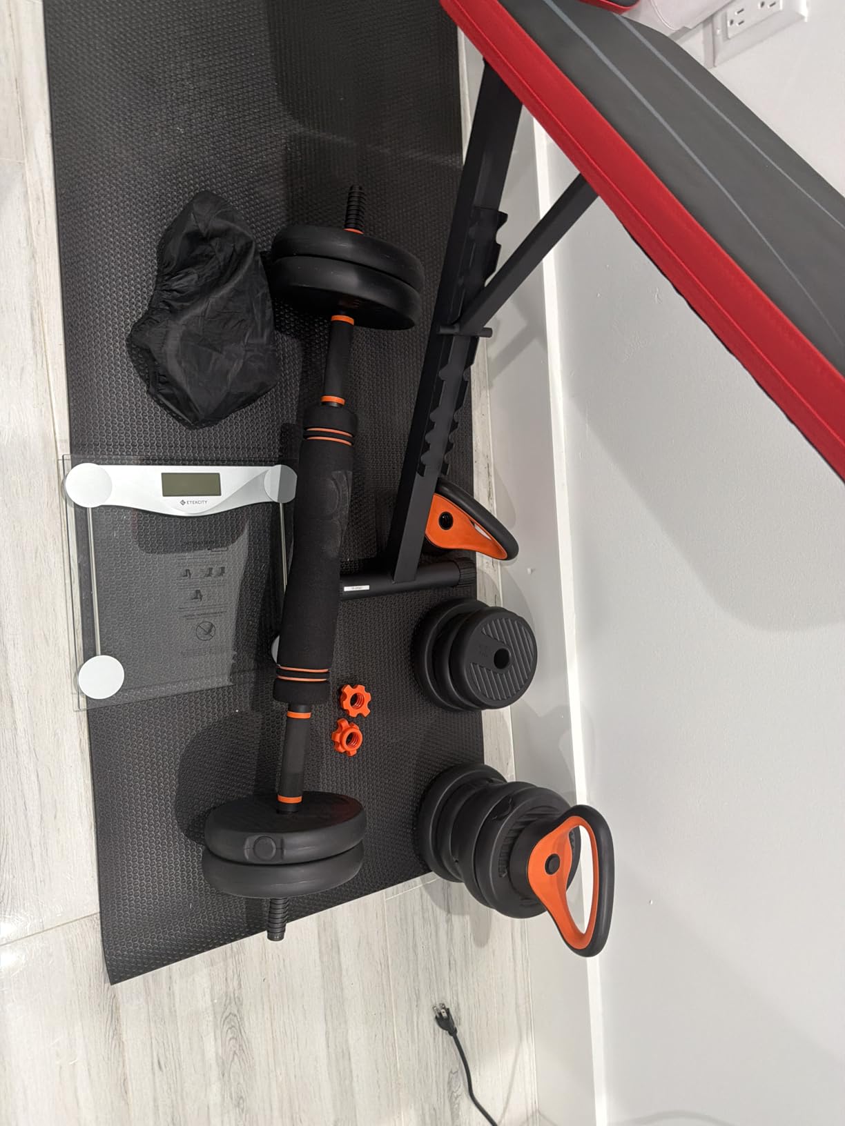 FEIERDUN DS2 Adjustable Dumbbells, 5-in-1 Free Weight Set with Connector, Used as Barbell, Kettlebells, Push up Stand for Home Gym customer photo 1