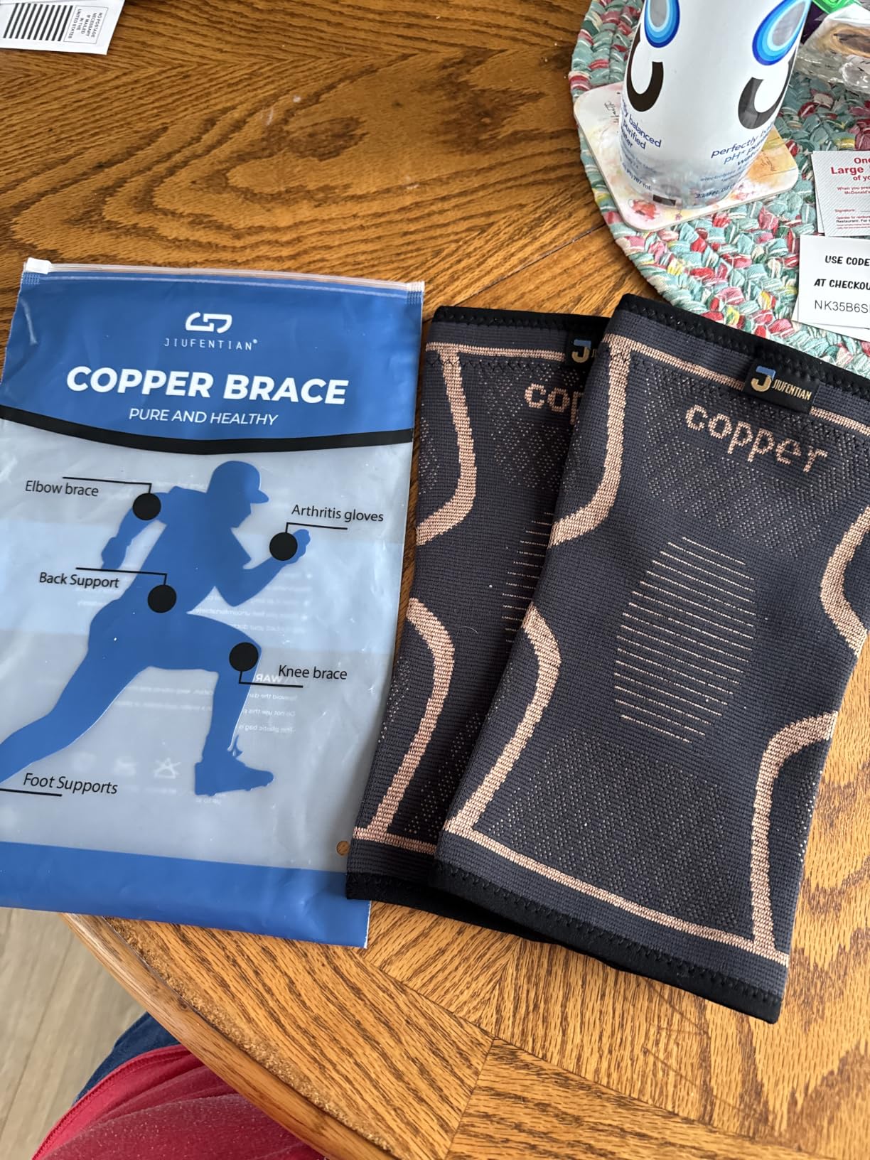 Copper Knee Braces for Men and Women (2 pack) - Knee Supports Copper Compression Knee Sleeve for Knee Pain, Arthritis, Sports and Recovery Support customer photo 2