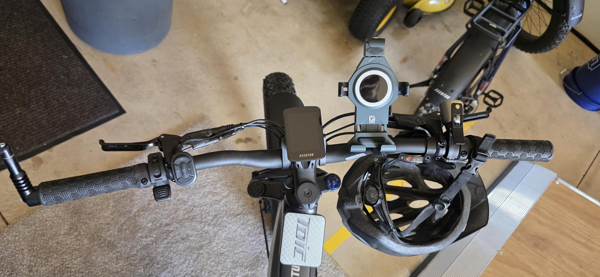 BRCOVAN Anti-Theft Aluminum Alloy Motorcycle Phone Mount Holder | with Vibration Dampener & Secure Lock, Adjustable Handlebar Cellphone Cradle for Bike Scooter ATV, Fit 4.7-7.2