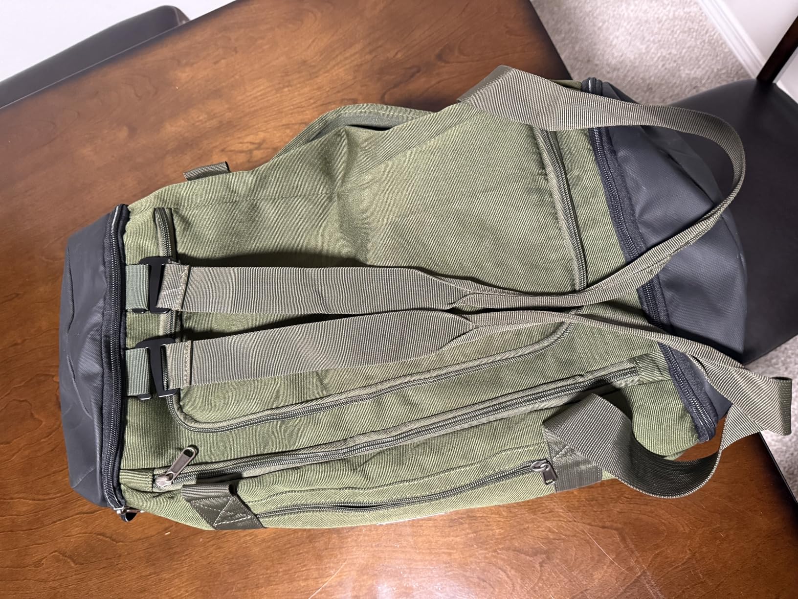 Travel Duffle Bag for men 40L Medium Sports Gym Bag with Wet Pocket & Shoes Compartment Weekender Overnight Backpack for Traveling Duffel Bag Backpack for Women, Green customer photo 1