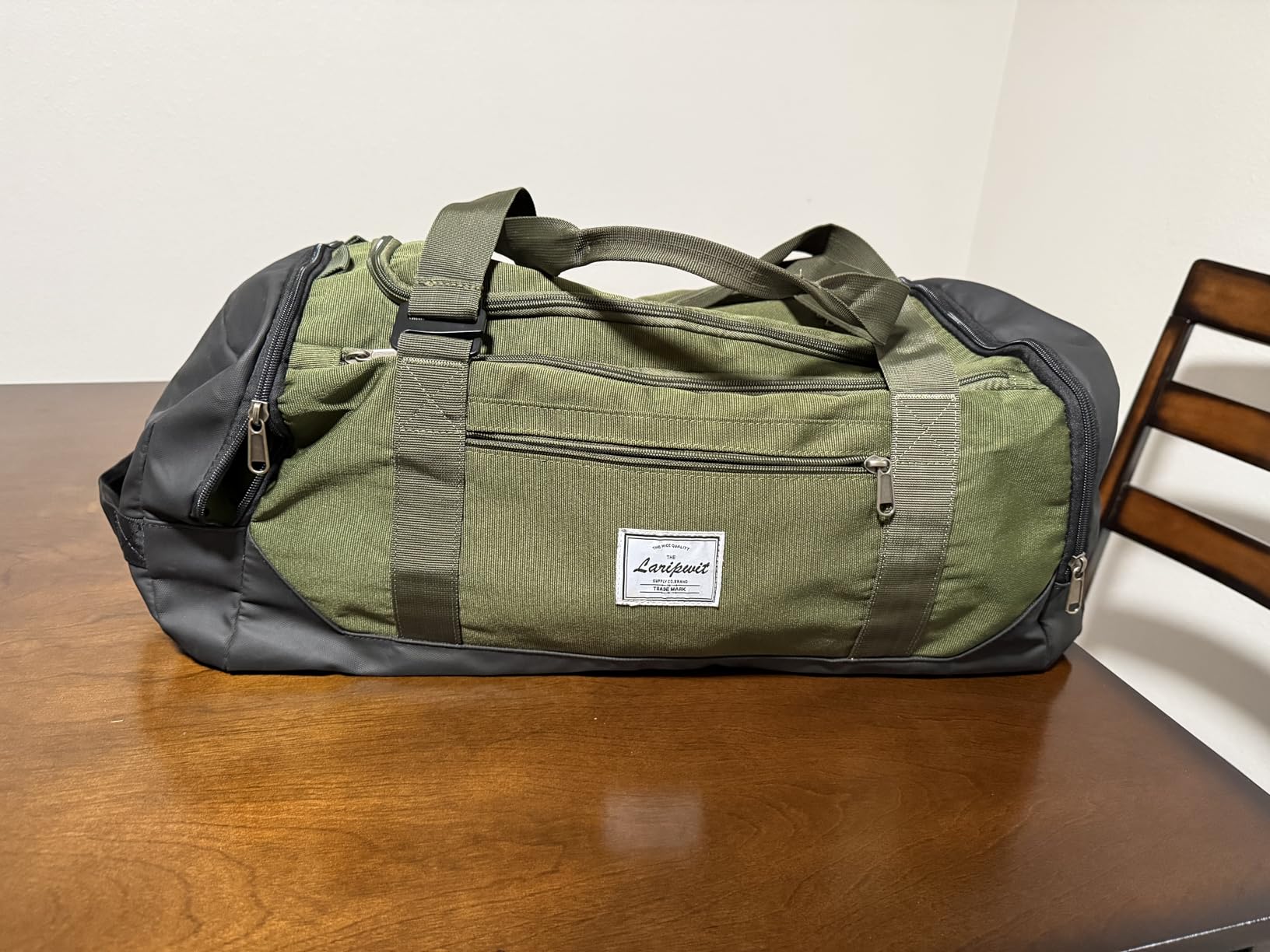 Travel Duffle Bag for men 40L Medium Sports Gym Bag with Wet Pocket & Shoes Compartment Weekender Overnight Backpack for Traveling Duffel Bag Backpack for Women, Green customer photo 2