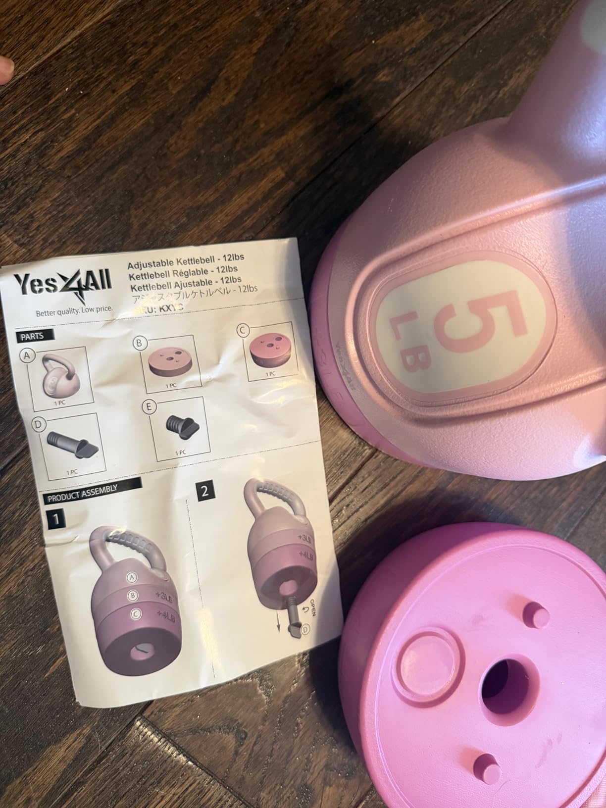 Yes4All Kettlebell Sets - Adjustable Kettlebell Set for Strength Training customer photo 2