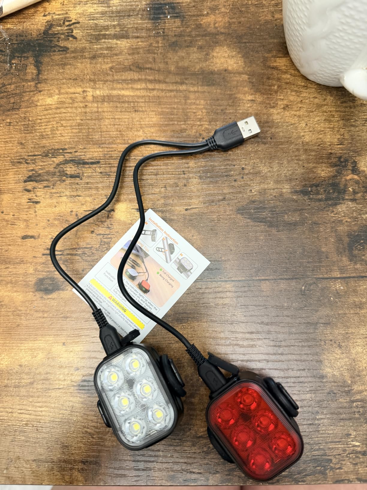 Zewdov Bike Lights for Night Riding, USB Rechargeable Bike Lights Front and Back, Waterproof IP65 Bicycle Light, 4+6 Modes Bike Headlight and Tail Light Set,1.5 Hrs Fast Charging, Easy to Install customer photo 2