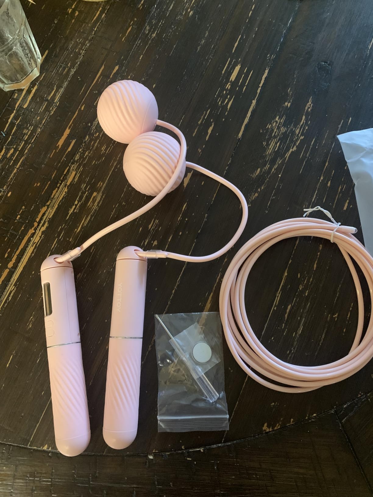 YOTTOY Skipping Ropes for Adults - Cordless Counter Jump Rope with Large Cordless Ball-Weighted Jump Rope for Women with LCD Display customer photo 2