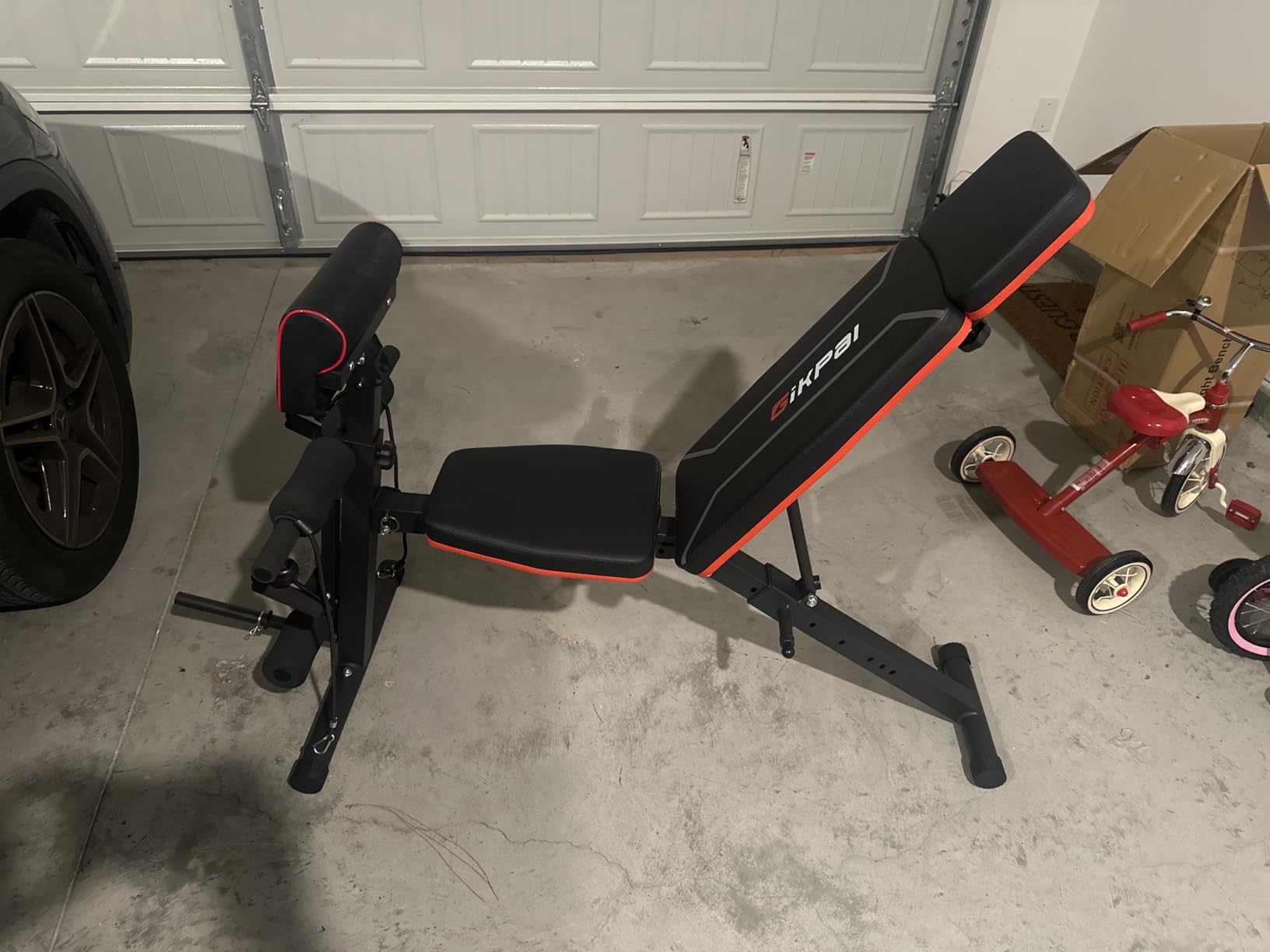GIKPAL Adjustable Weight Bench - Workout Bench Press for Home Gym, Foldable Incline Decline Sit up Exercise Bench for Full Body Strength Training w/Leg Extension and Preacher Pad customer photo 1