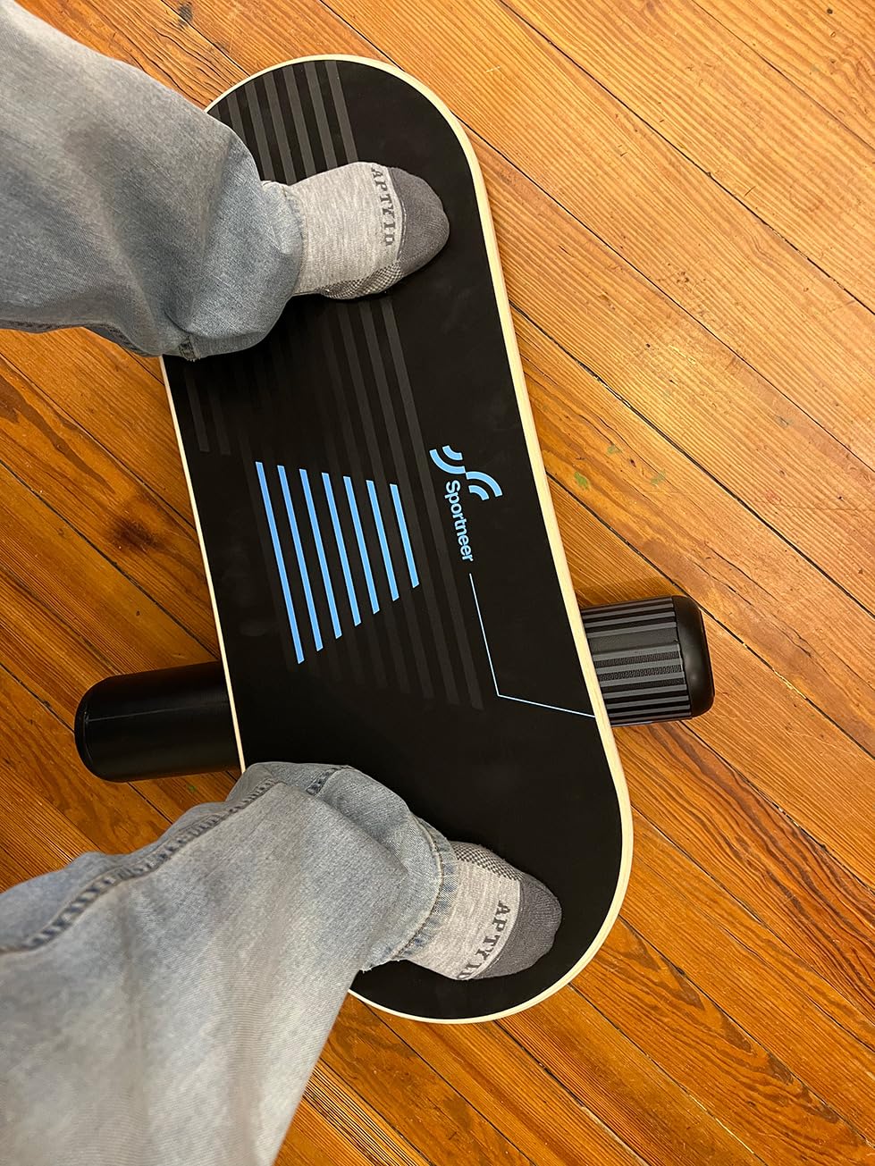 Sportneer Balance Board 7 Modes Wobble Board with Adjustable Stoppers Exercise Balancing Stability Trainer for Improve Balance, Surf Trainer & Physical Therapy - Roller and 2.8'' Ball Included customer photo 2