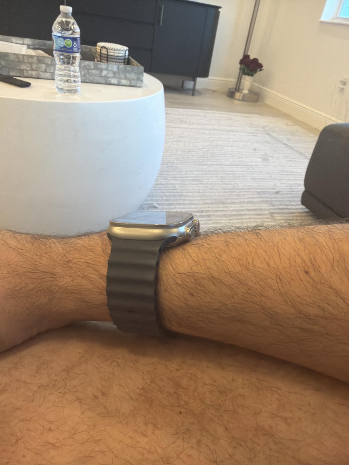 Apple Watch Ultra 2 [GPS + Cellular, 49mm] - Titanium Case with Blue Ocean Band, One Size (Renewed) customer photo 1