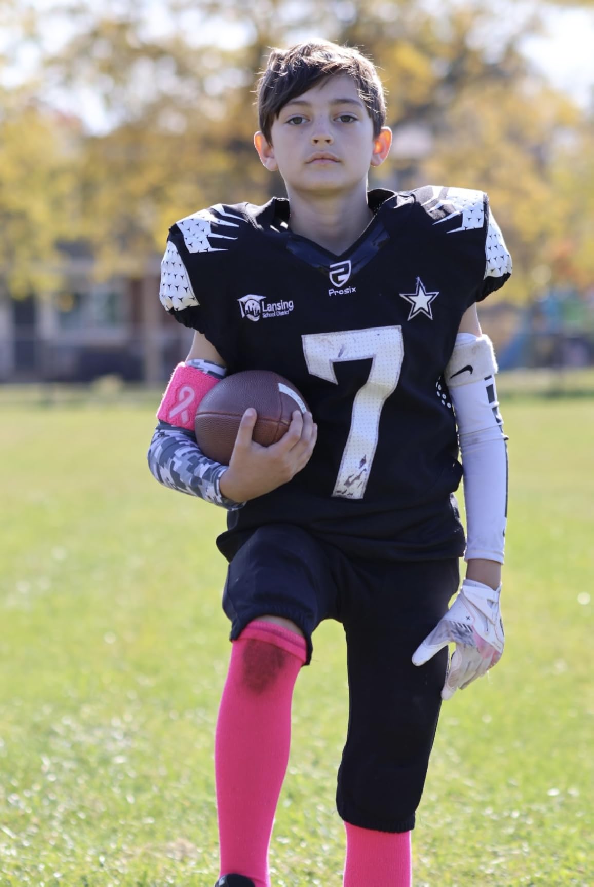 Grip Boost Football Gloves - Peace Stealth 6.0 Boost Plus Sticky Technology - Adult and Youth Football Gloves for Wide Receiver - Men's and Boys Sizes customer photo 1