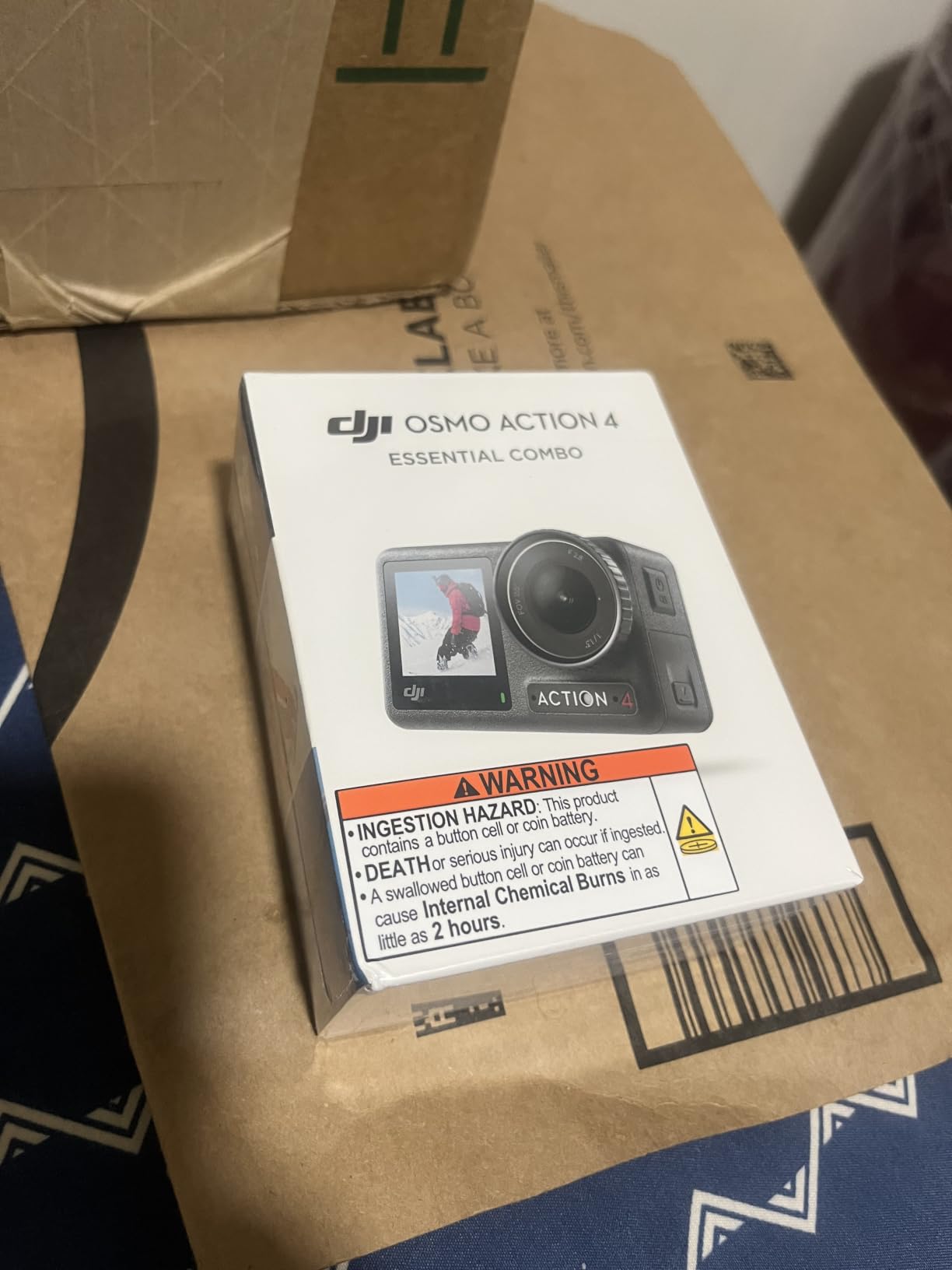 DJI Osmo Action 4 Essential Combo, Waterproof Action Camera with 1/1.3