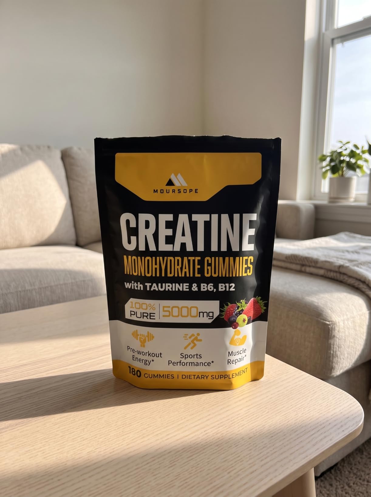 (180 Count) Creatine Monohydrate Gummies for Men & Women - Creatine Pre Workout Gummies for Muscle Builder, Muscle Strength, Recovery, Endurance, Energy, Creatine for Women & Men, Vegan, Mixed Berry customer photo 1