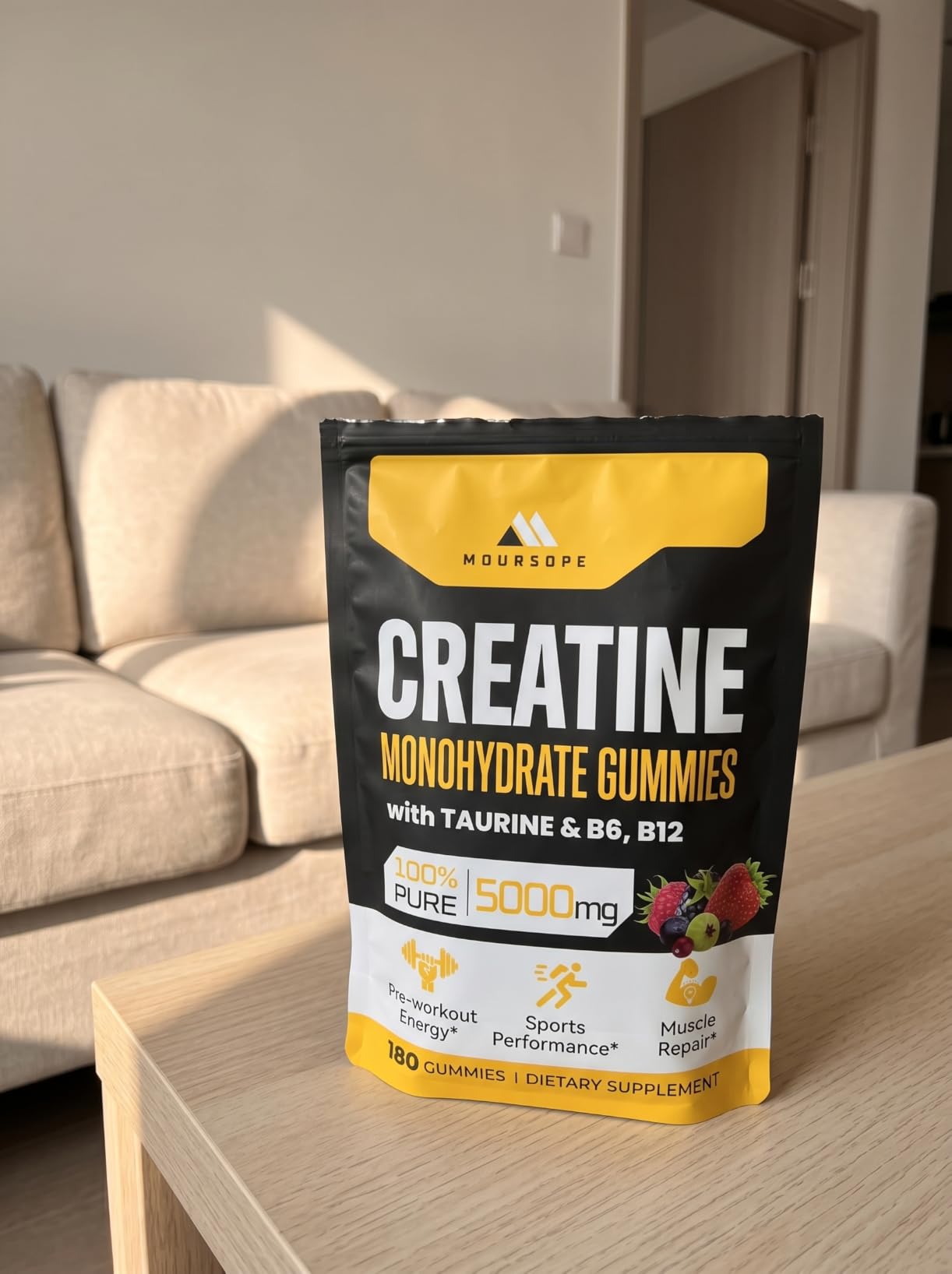 (180 Count) Creatine Monohydrate Gummies for Men & Women - Creatine Pre Workout Gummies for Muscle Builder, Muscle Strength, Recovery, Endurance, Energy, Creatine for Women & Men, Vegan, Mixed Berry customer photo 2