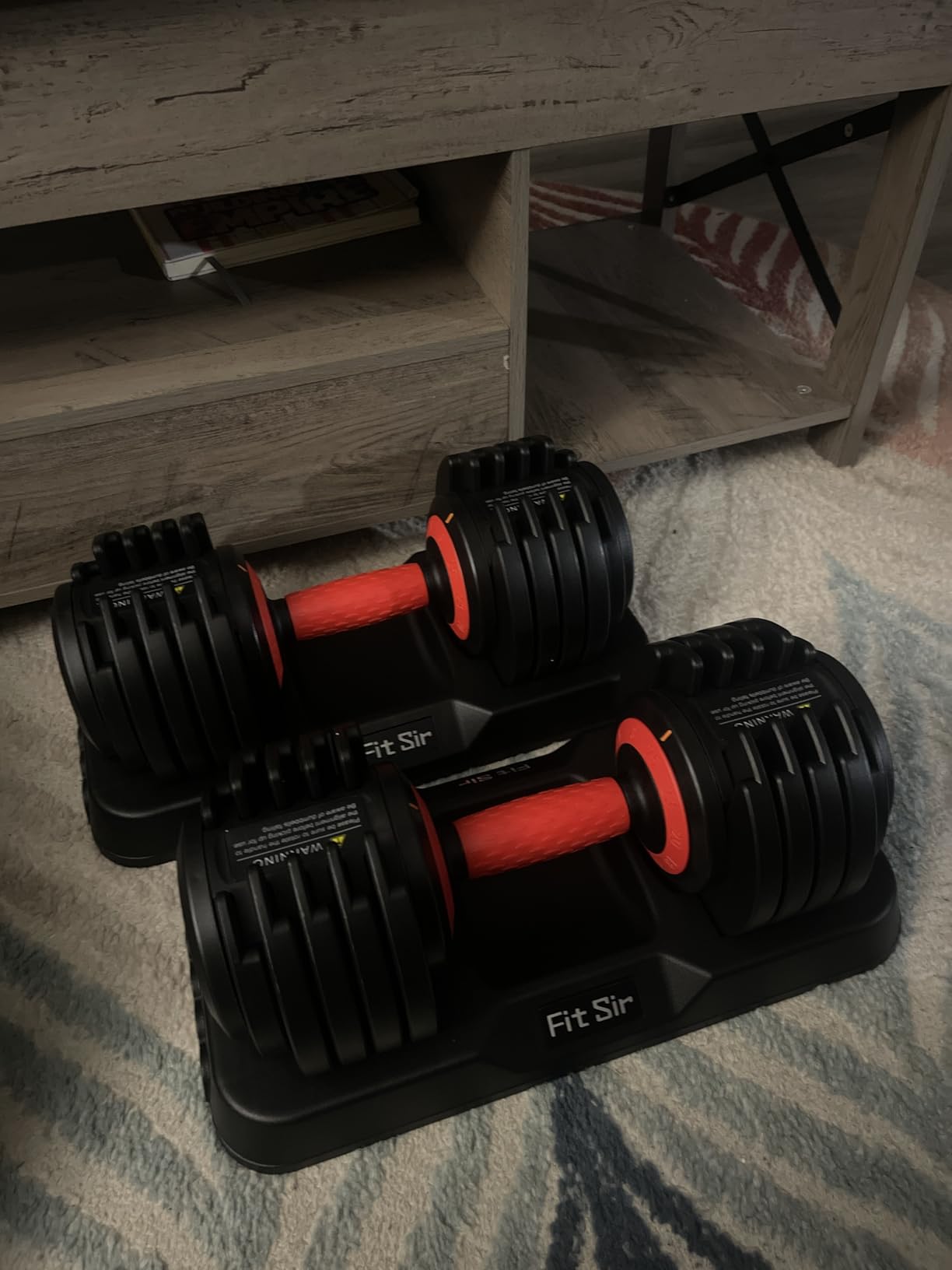 Adjustable Dumbbell Set, 10-in-1 25LB/55LB/90LB Adjustable Dumbbells with Safe Locking System, Enclosed Storage Tray, 1 Sec Fast Adjustment, Non-Slip Textured Grip for Home Gym customer photo 1