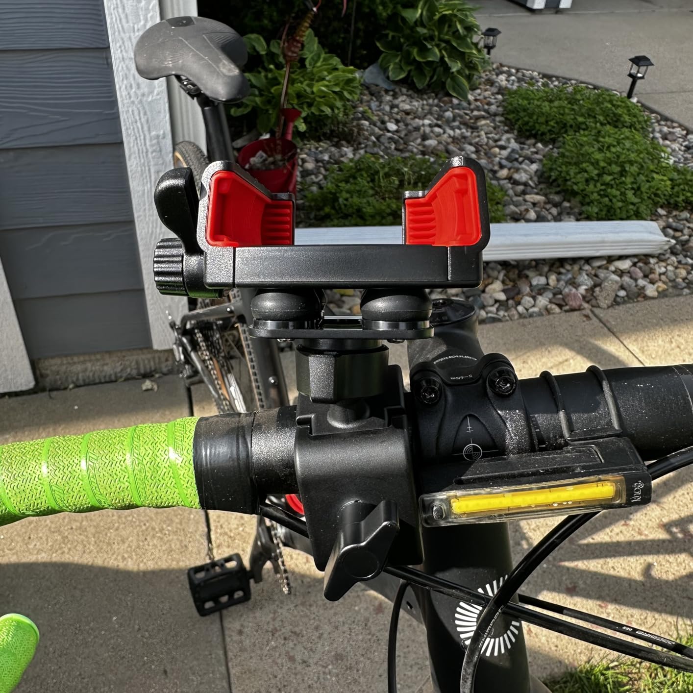 3rd Gen Shockproof Bike Phone Holder, Anti Vibration Motorcycle Phone Mount with Secure Lock, Universal Handlebar Mount for E-Bike, Electric Scooter, Bicycle, ATV, Fits 4.7-7 Inch Phones customer photo 2