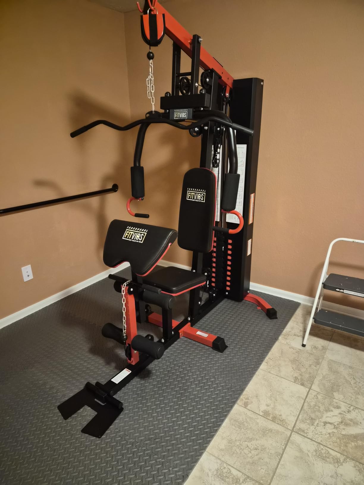 Fitvids Multifunctional Home Gym Equipment with 122.5 lbs Weight Stack, Full Body Workout Weight Machine, All in One Exercise Equipment with Pulley System for Home Gym Strength Training customer photo 1