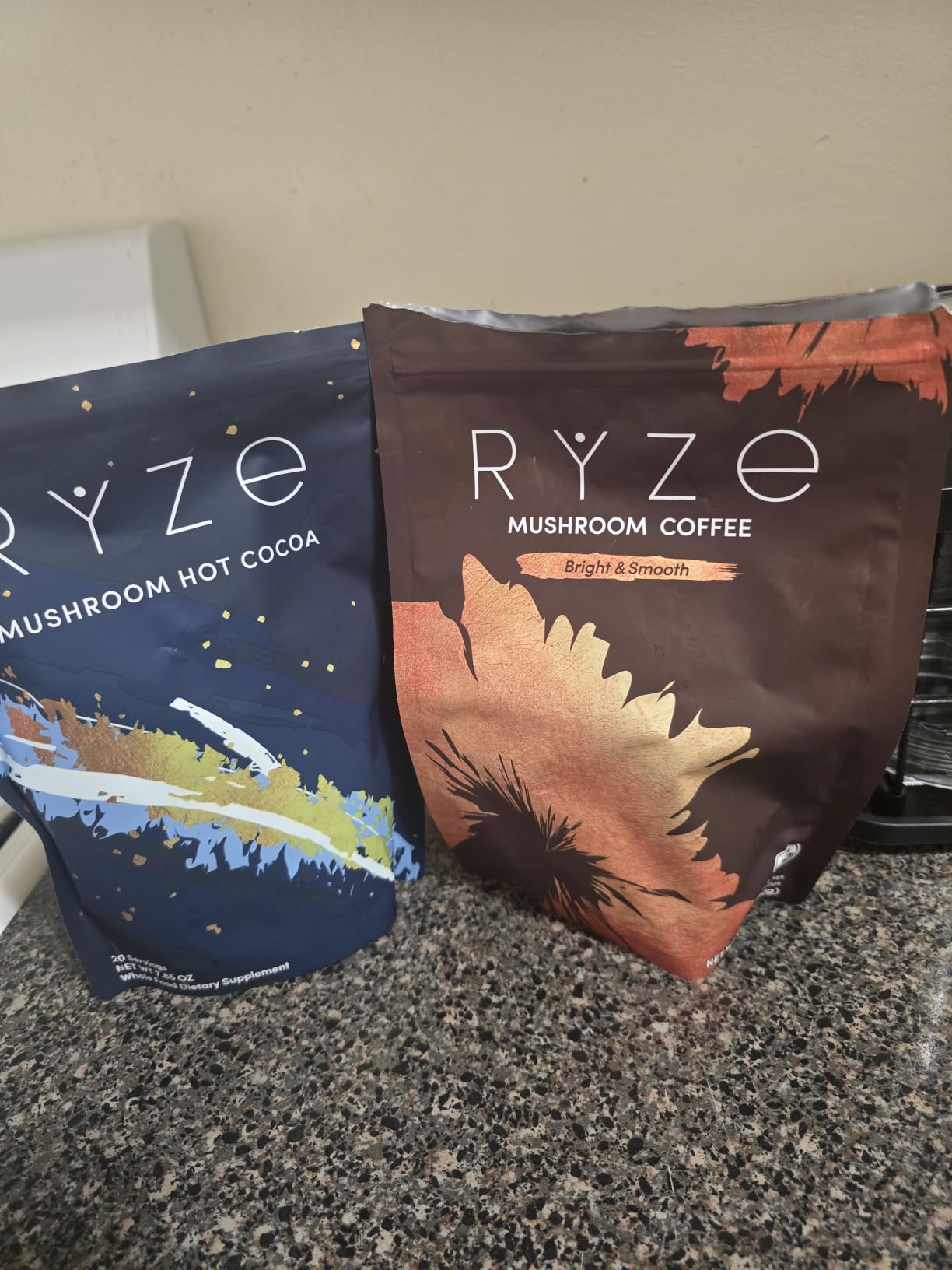RYZE SUPERFOODS Mushroom Medium Roast Coffee USDA Organic with 6 Adaptogenic Mushrooms for Better Energy, Focus Digestion Immunity with Lions Mane & Turkey Tail 30 Pack of 1 customer photo 2