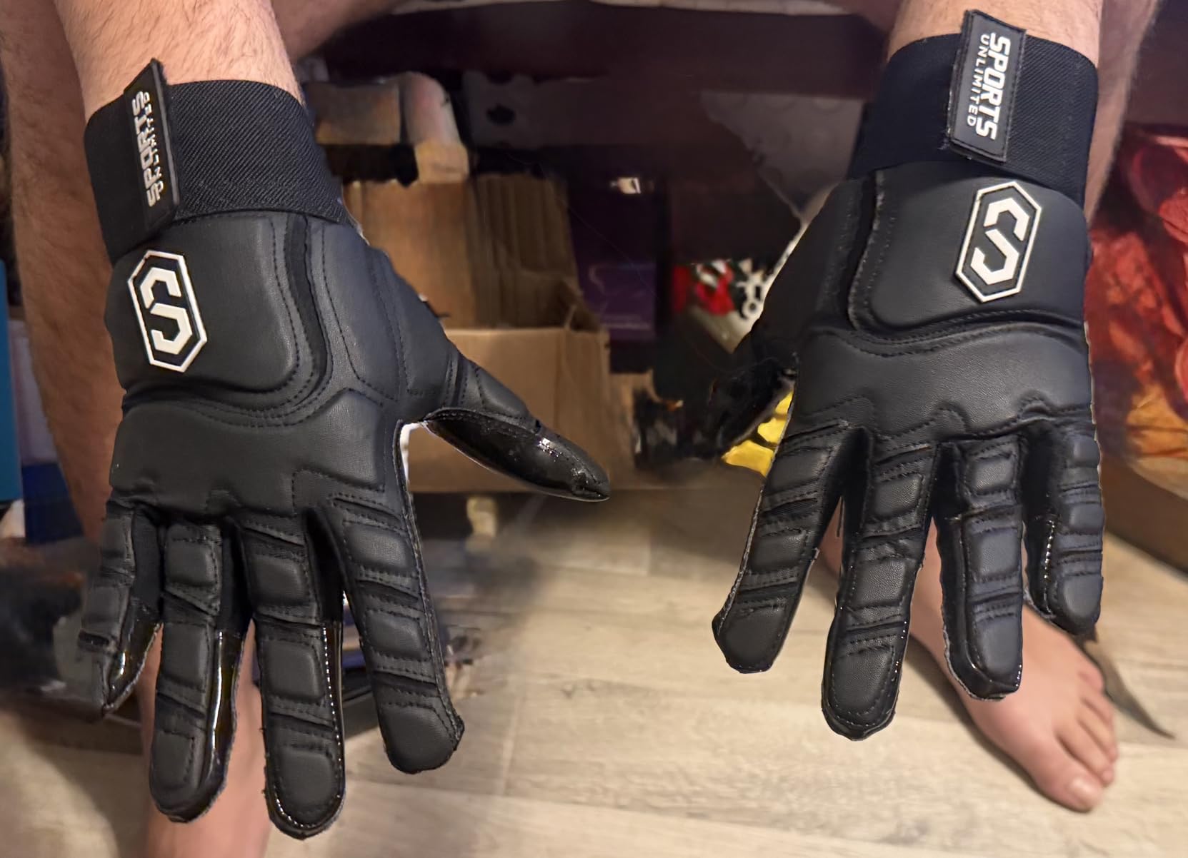 Sports Unlimited Max Clash Apex Lineman Padded Football Gloves customer photo 2