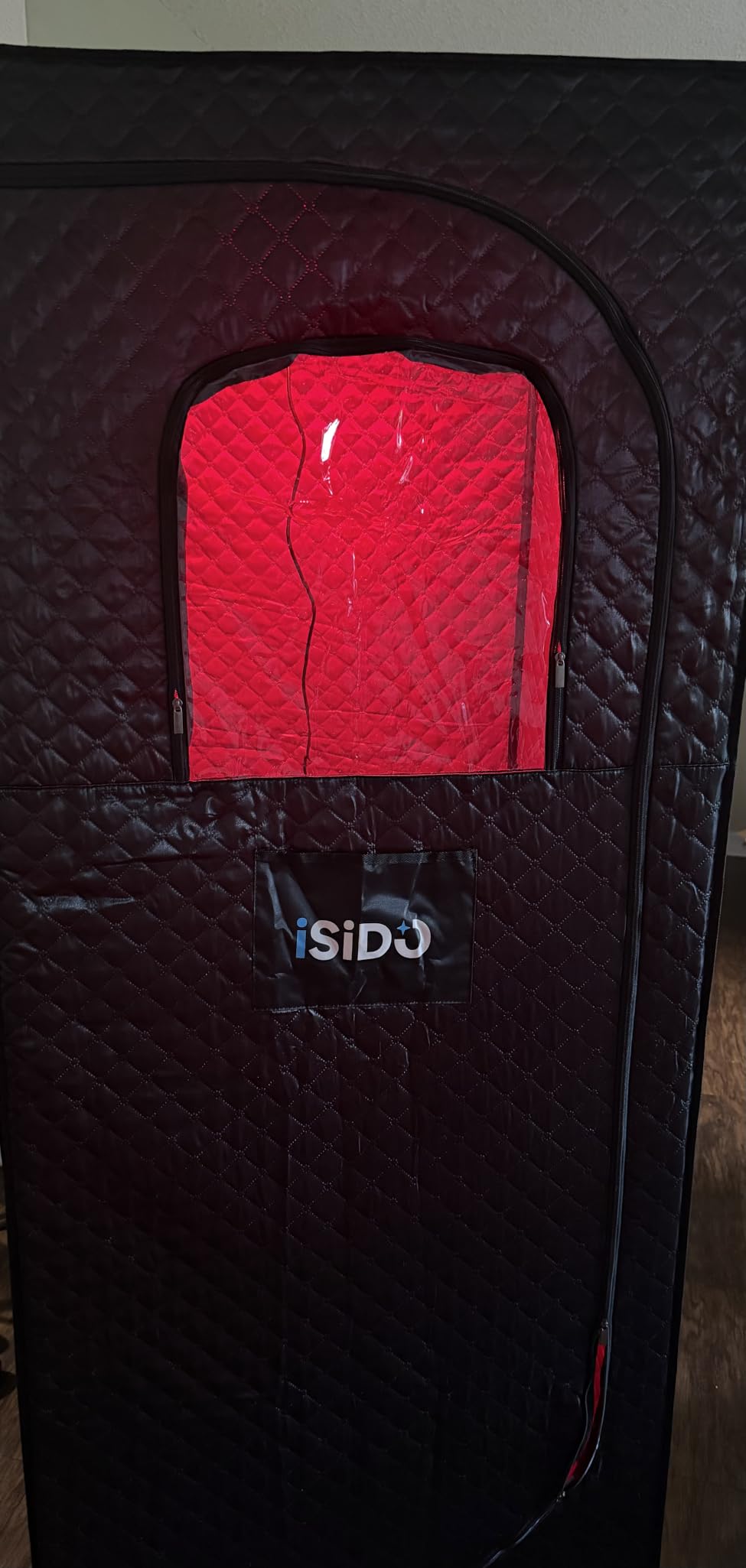 Infrared Steam Sauna with 660nm Red & Blue Light Therapy & 850nm Infrared Light Panel, 3L 1300W Steamer, Folding Chair, XXL Portable Sauna Personal Sauna Box Sauna Tent Home Sauna customer photo 1