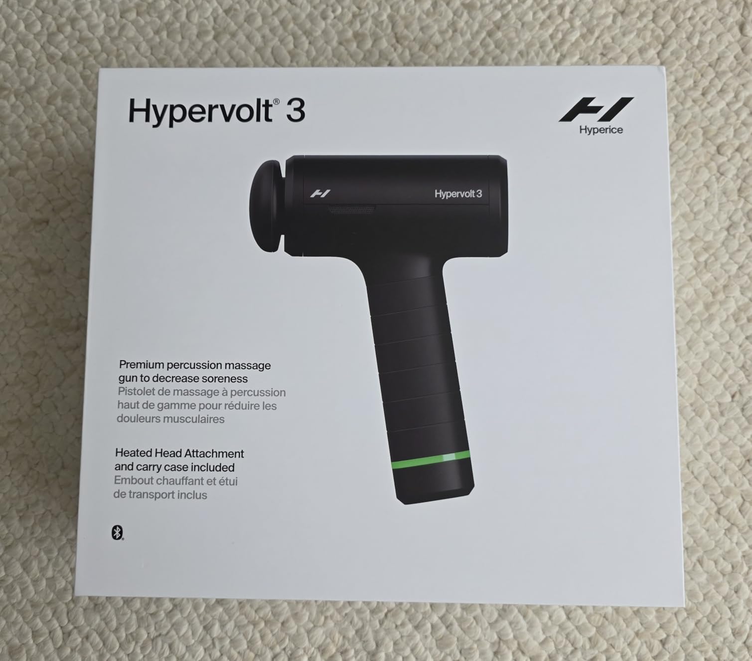 Hyperice Hypervolt 3 - QuietGlide Technology Handheld Percussion Massage Gun | 5 Speeds, 5 Interchangeable Heads customer photo 1