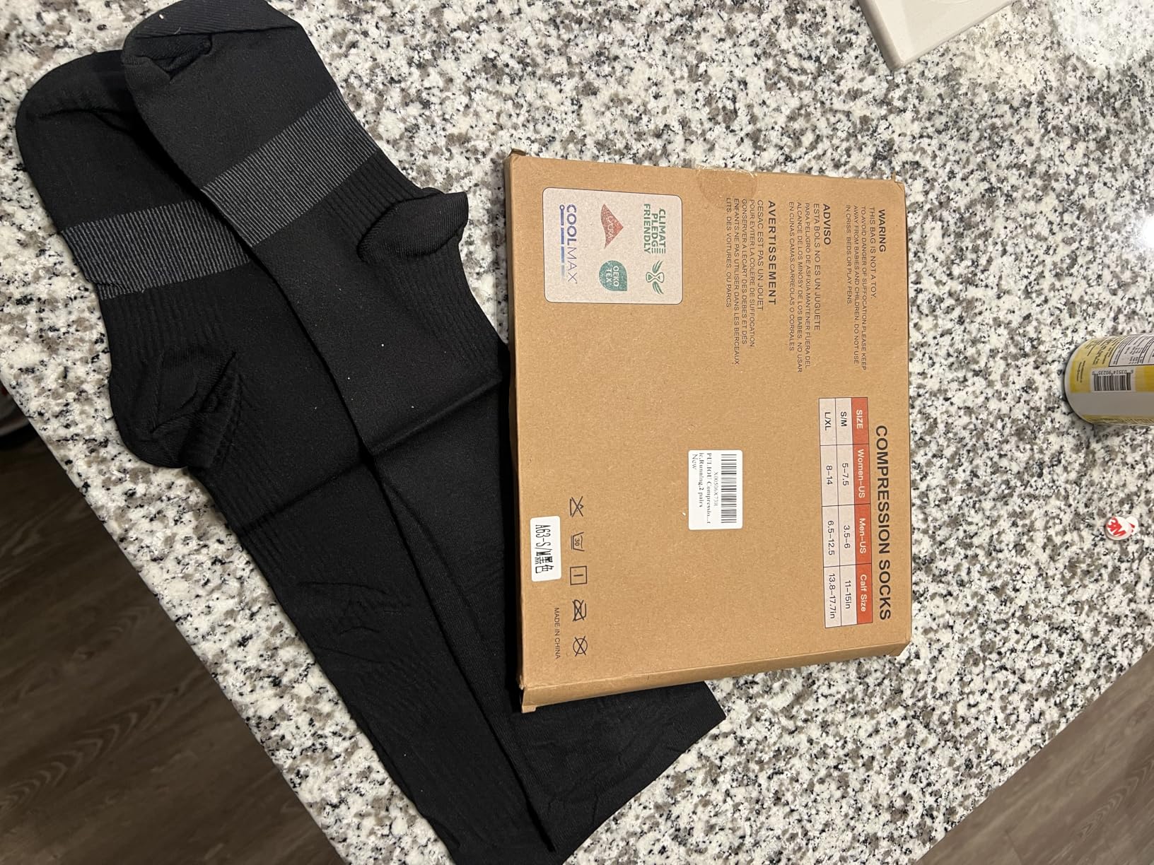 Cooling Compression Socks for Women Men, 20-30 mmHg Circulation Knee High for Travel, Flying, Running, 2 Pairs customer photo 2