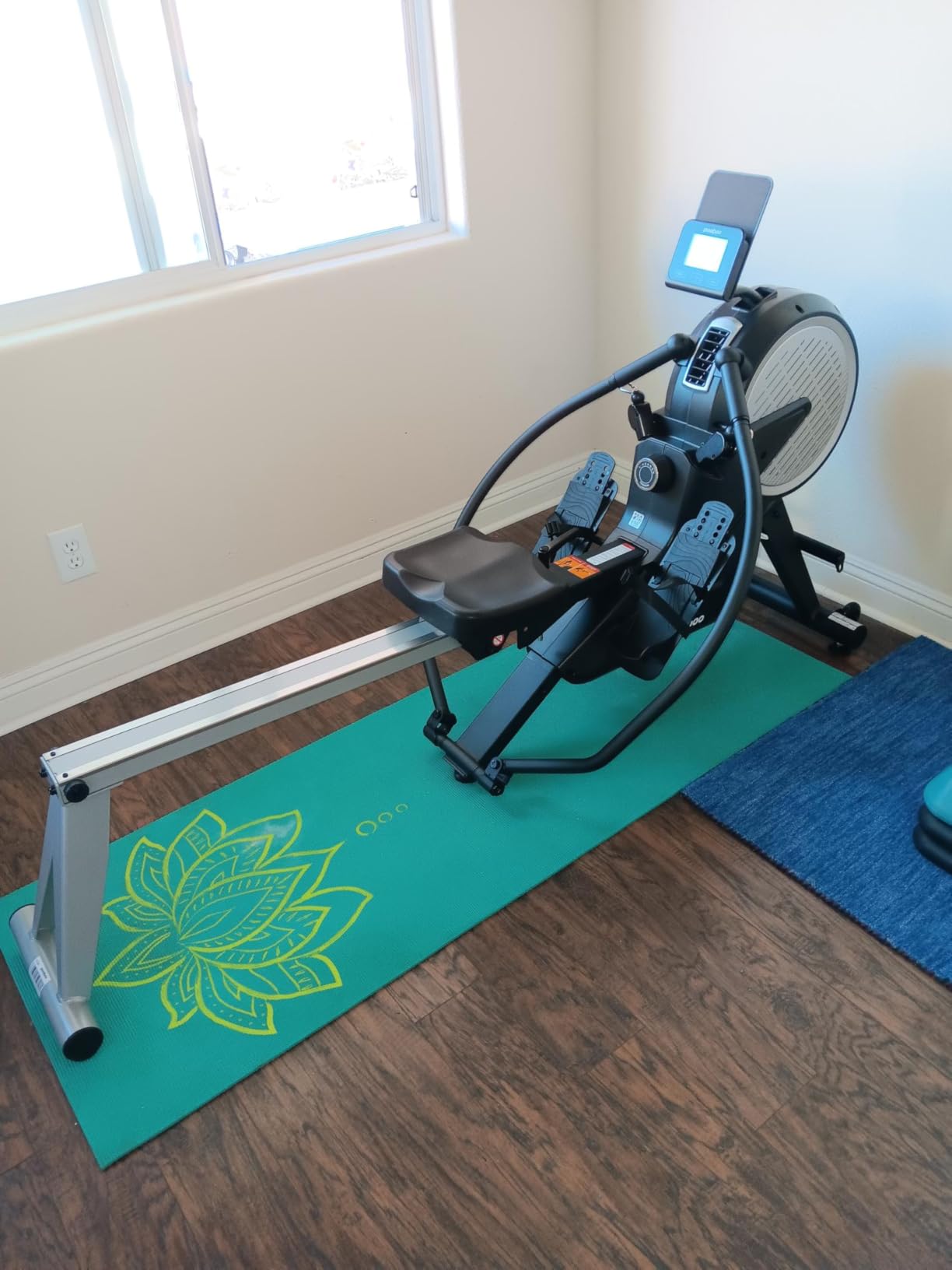 pooboo Rowing Machines for Home, Dual Wind & Magnetic Resistance, Foldable Row Machine 400 LB Weight Capacity, 14 Levels Resistance Quiet Rowers for at Home Exercise, App Supported customer photo 2