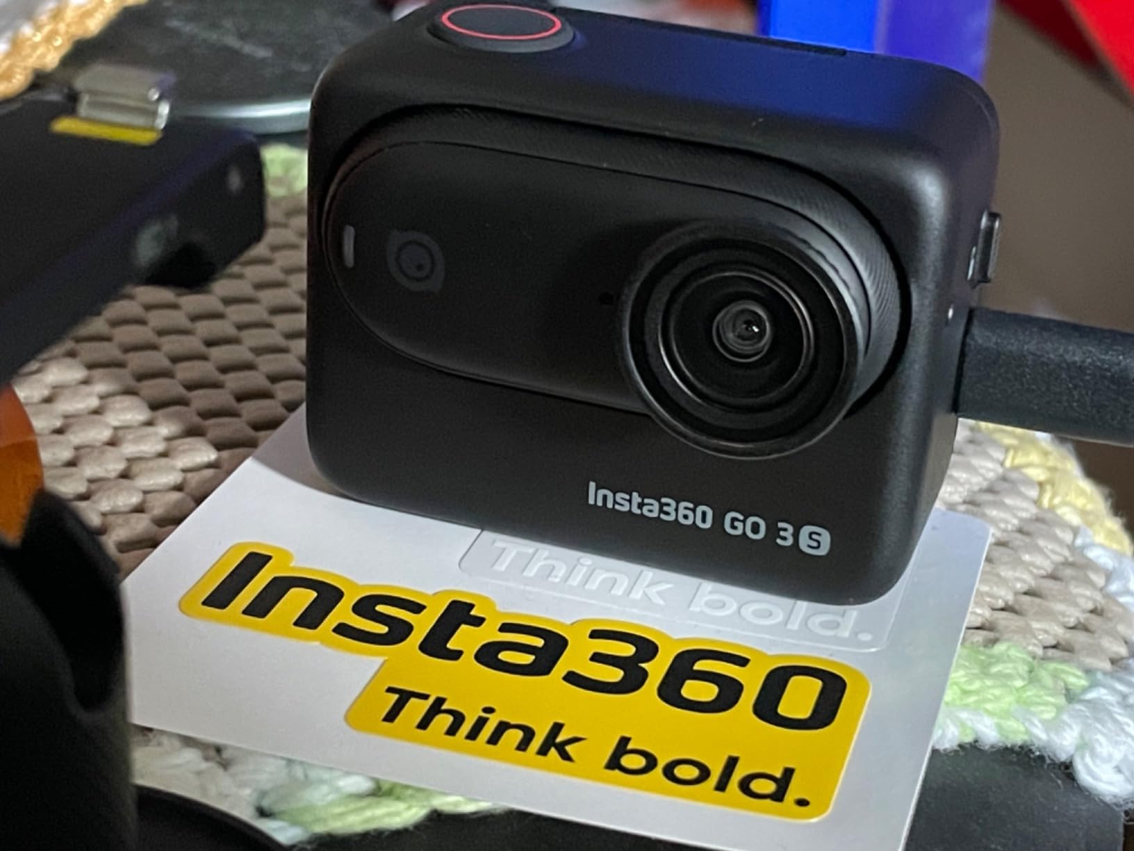 Insta360 GO 3S Motorcycle in-Helmet POV Bundle Special Edition - 4K Tiny Portable Vlogging Camera, Hands-Free POV Cam, Stabilization, 140 Min Battery Life, 10m Waterproof, Action cam for Moto, Sport customer photo 2