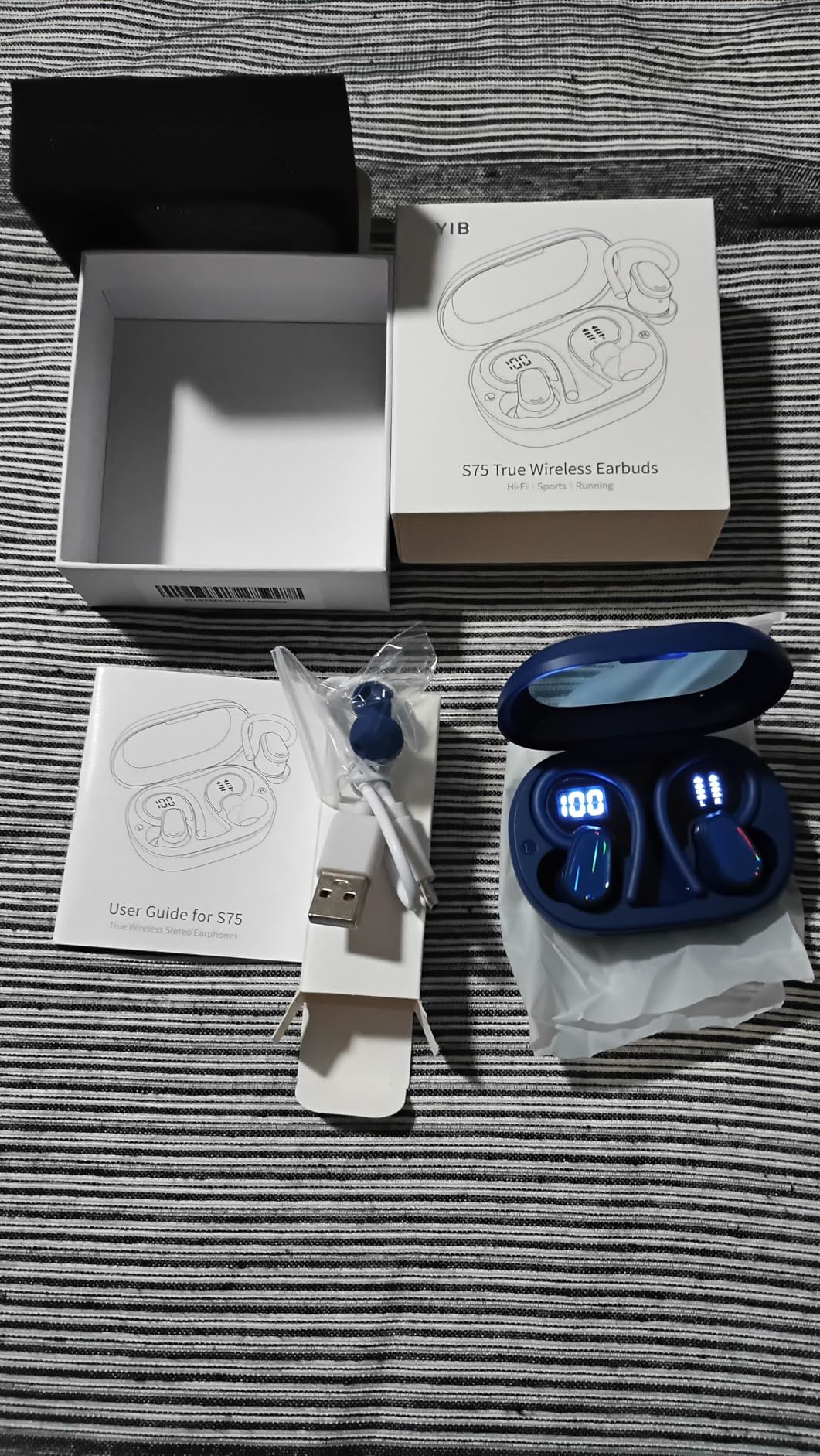 Wireless Earbuds Bluetooth 5.4, 50H Playtime Sport Earphones with Earhooks, HiFi Stereo Bluetooth Hearphones with ENC Noise Cancelling Mic, IPX7 Waterproof Over the Ear Buds for Gym/Running/Workout customer photo 2