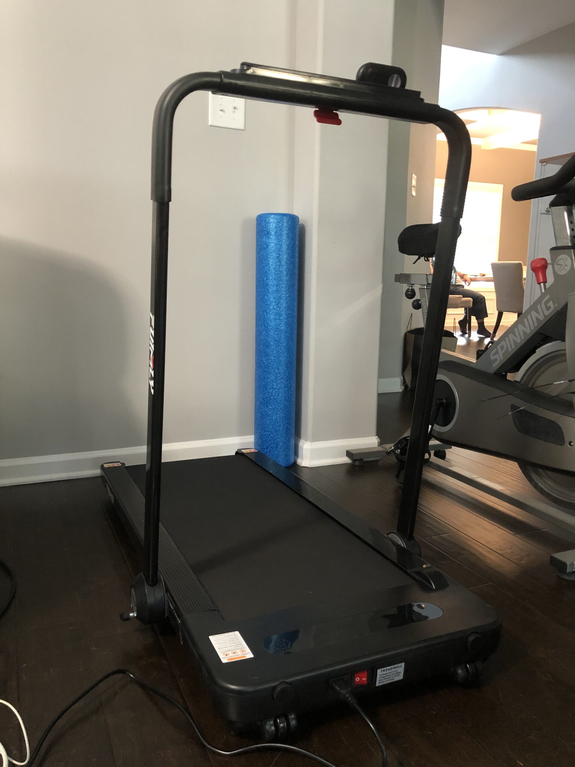 FUNMILY Walking Pad with Long Handrails for Seniors - Compact Treadmill with Incline for Home, Recovery Machine with Wheels, Remote Control, LED Display, Cup & Phone Holder customer photo 1