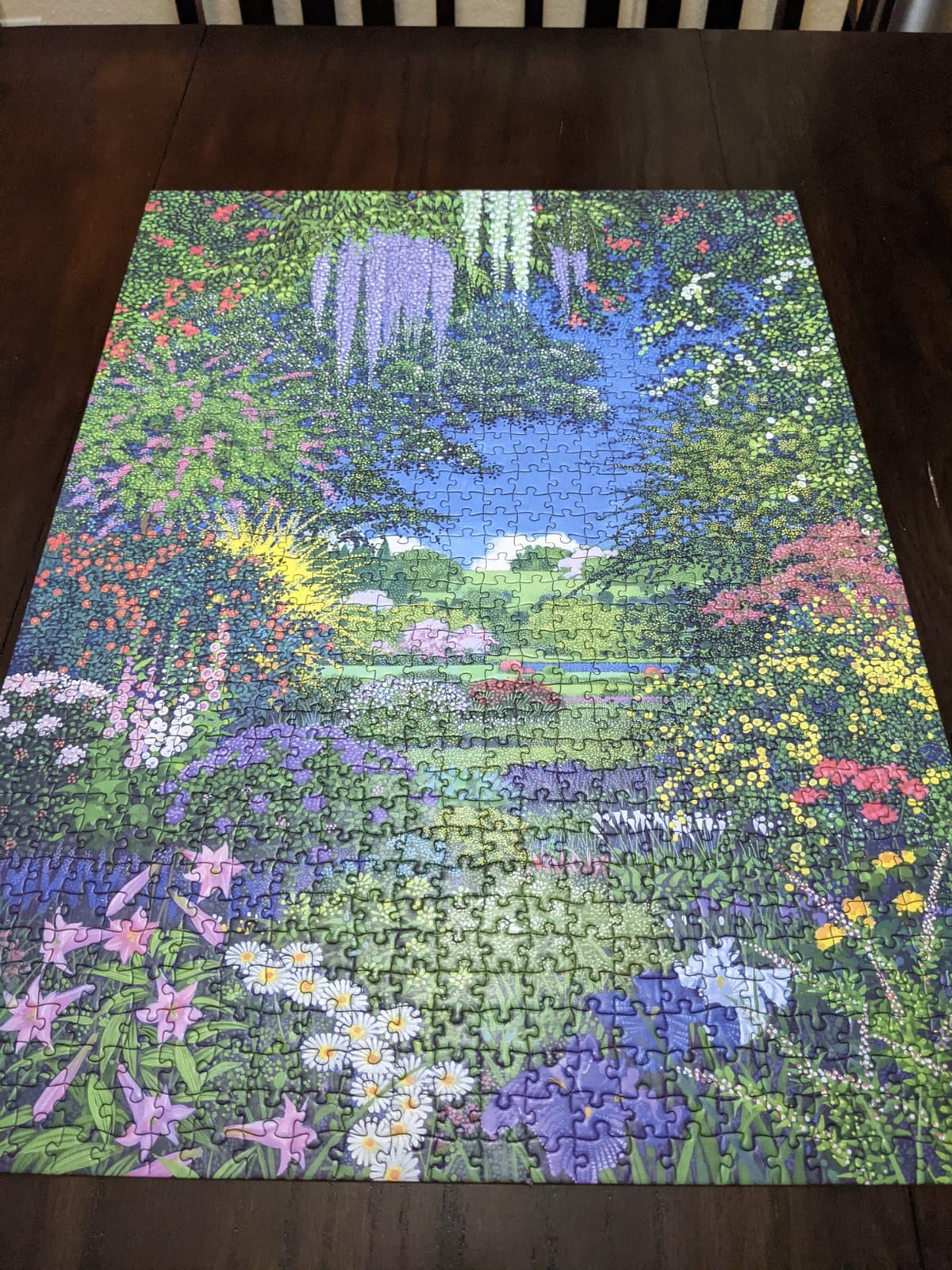 1000-Piece Puzzle for Adults, Colorful Gardenscape by H. Isono - Matte finish, snug fit, 20x27