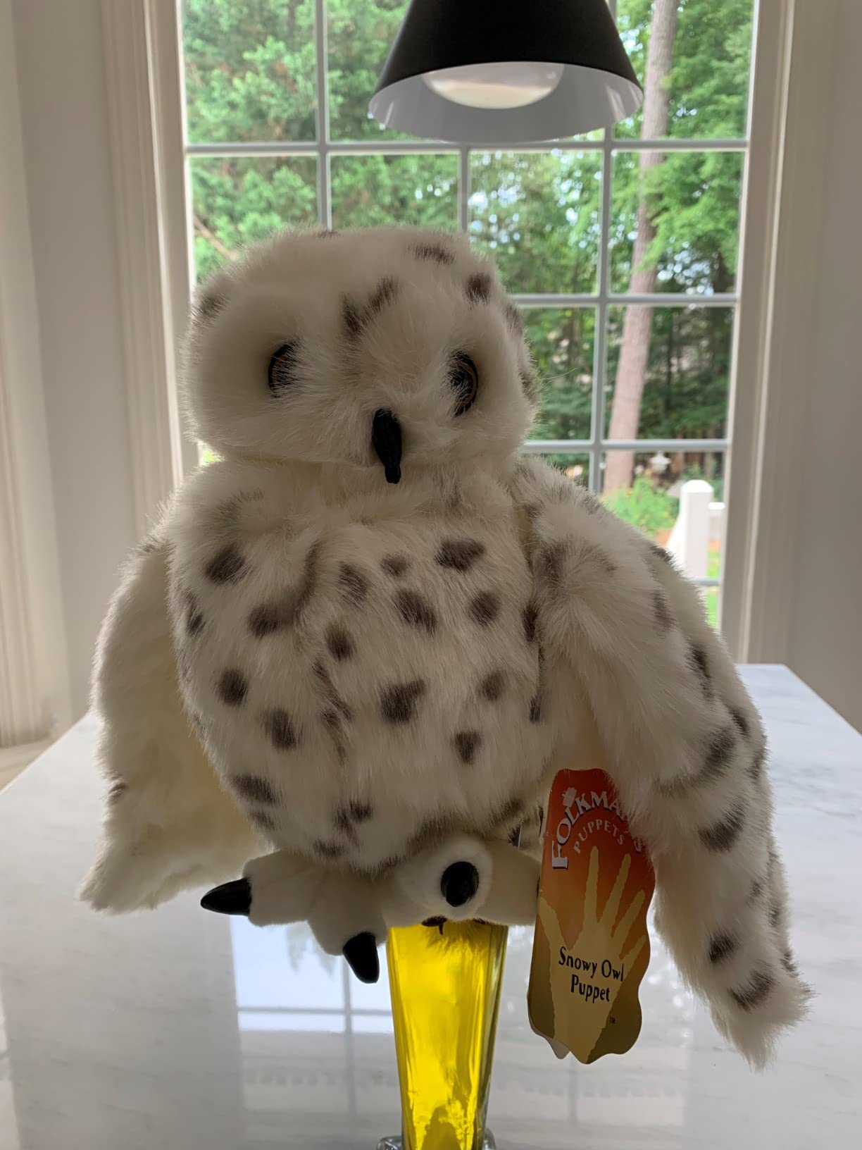 Folkmanis Snowy Owl Hand Puppet, White, Black customer photo 2