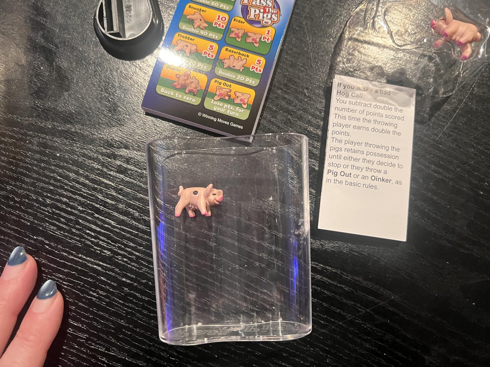 Pass the Pigs, Hilarious Pig Dice Game by Winning Moves Games USA | Famous Family Favorite for 50 Years, 2 or more Players, Ages 7+ customer photo 1